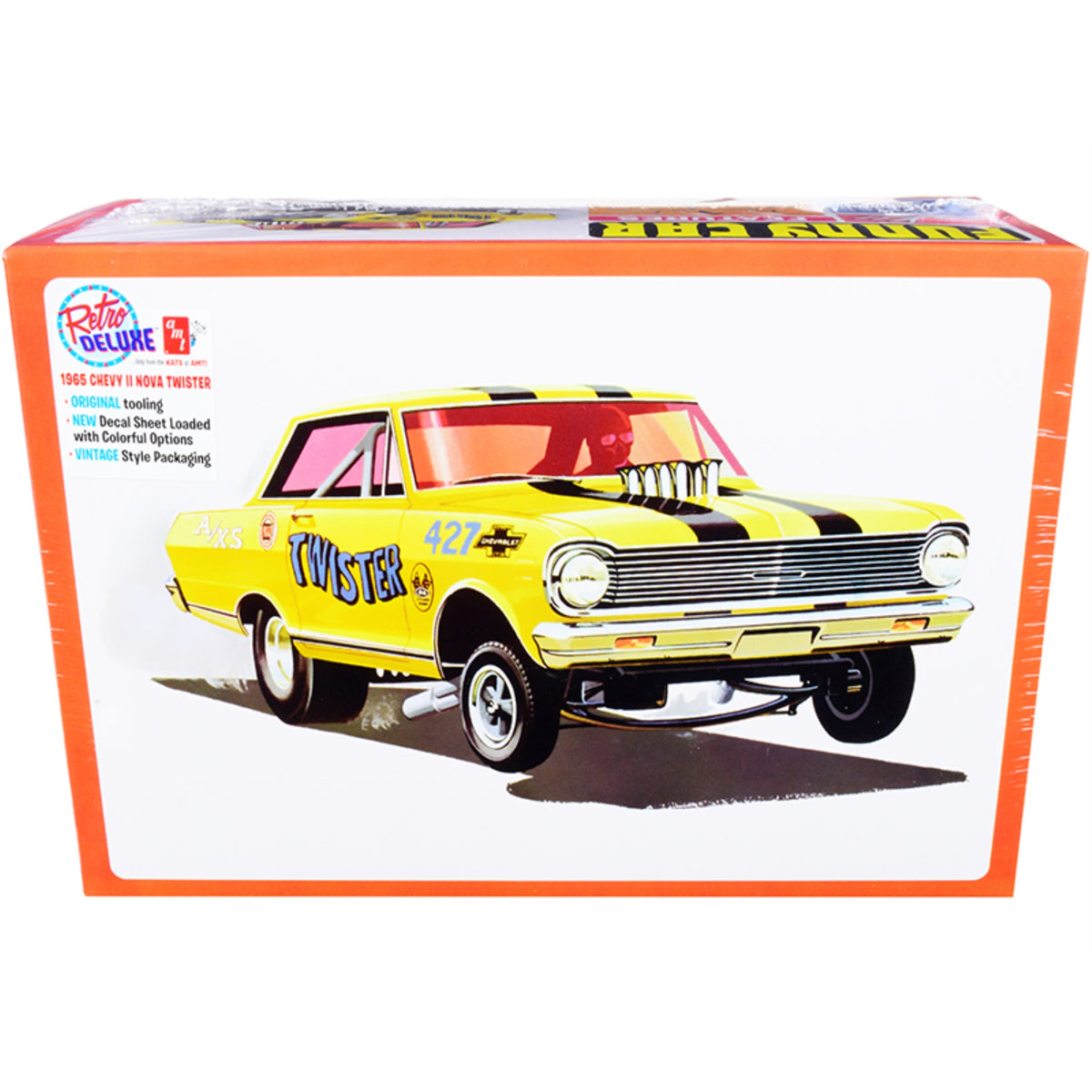 Skill 2 Model Kit 1965 Chevrolet Ii Nova Awb Funny Car 'Twister' 1/25 Scale Model By Amt