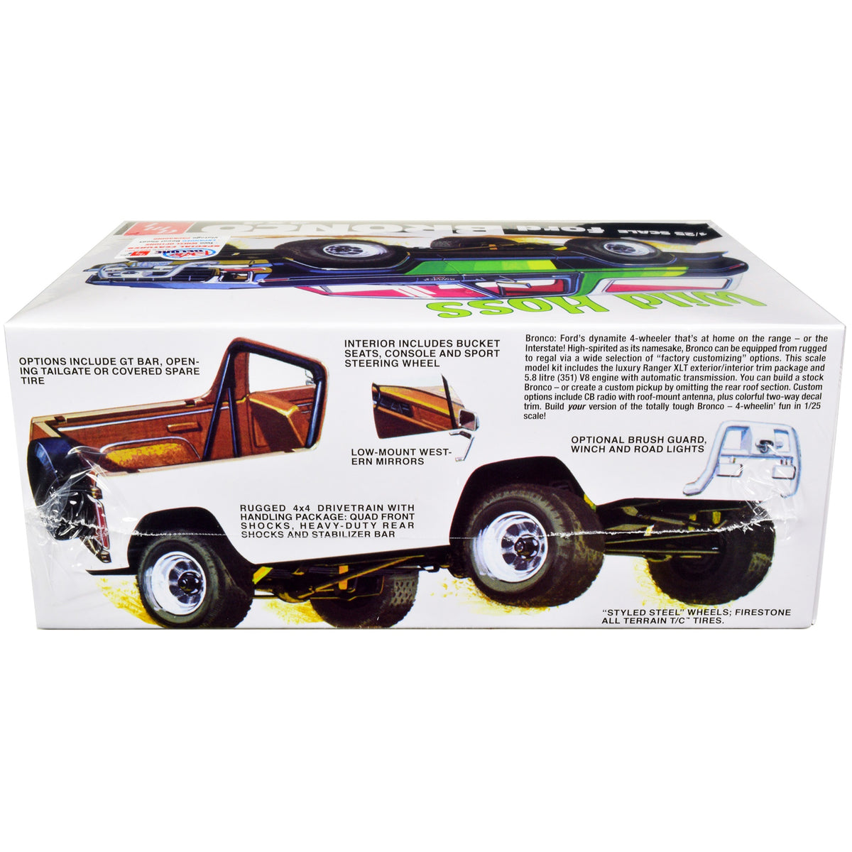 Skill 2 Model Kit Ford Bronco 4X4 'Wild Hoss' 1/25 Scale Model By Amt