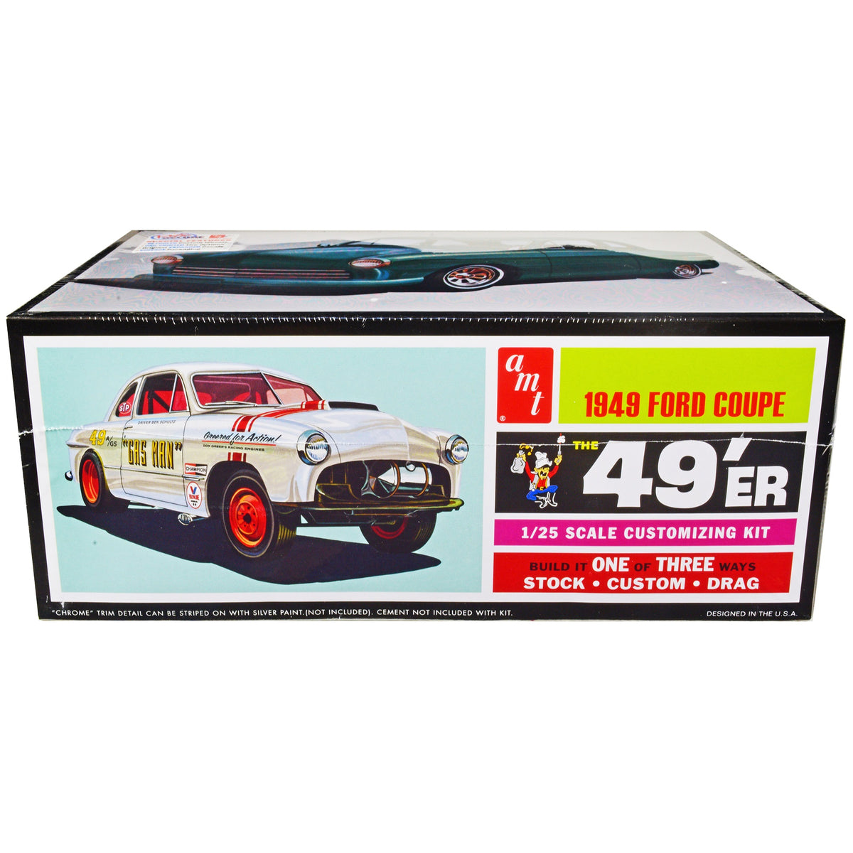 Skill 2 Model Kit 1949 Ford Coupe 'The 49'Er' 3-In-1 Kit 1/25 Scale Model By Amt
