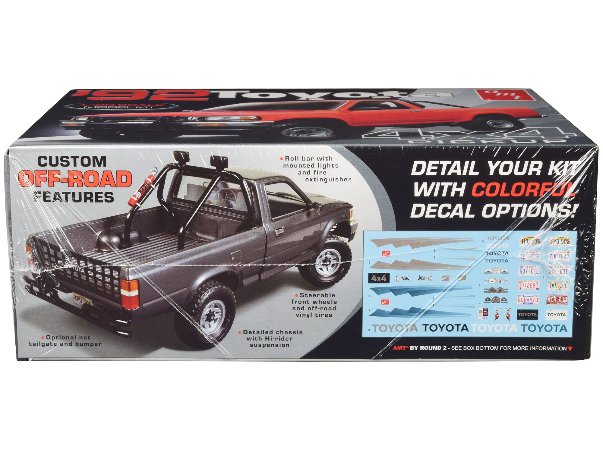 Skill 2 Model Kit 1992 Toyota 4X4 Pickup Truck (2023) 1/20 Scale Model By Amt
