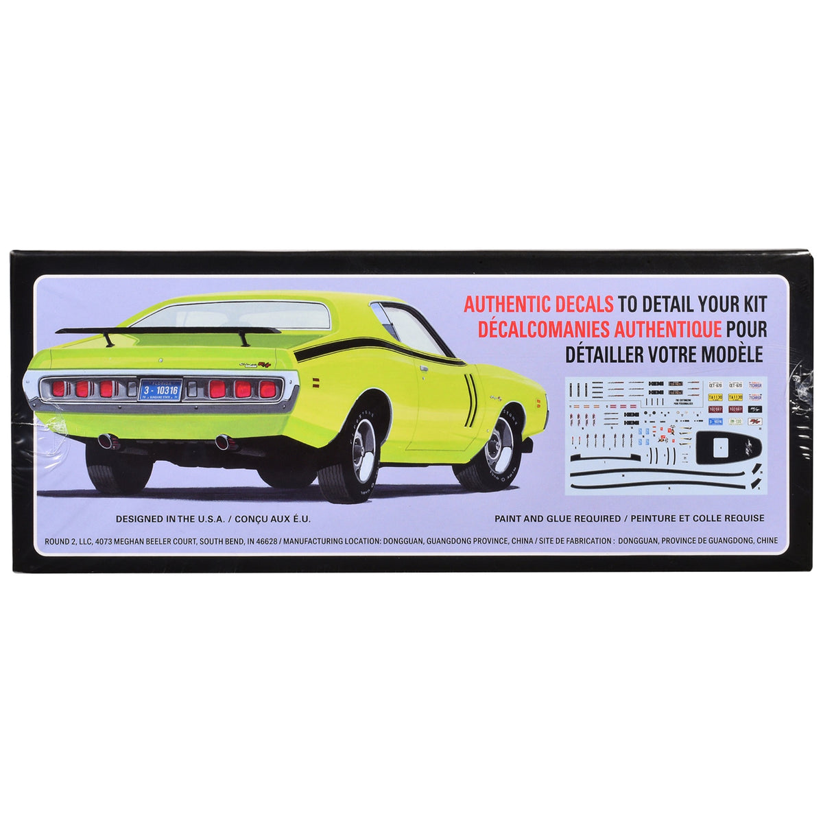 Skill 2 Model Kit 1971 Dodge Charger R/T 1/25 Scale Model By Amt
