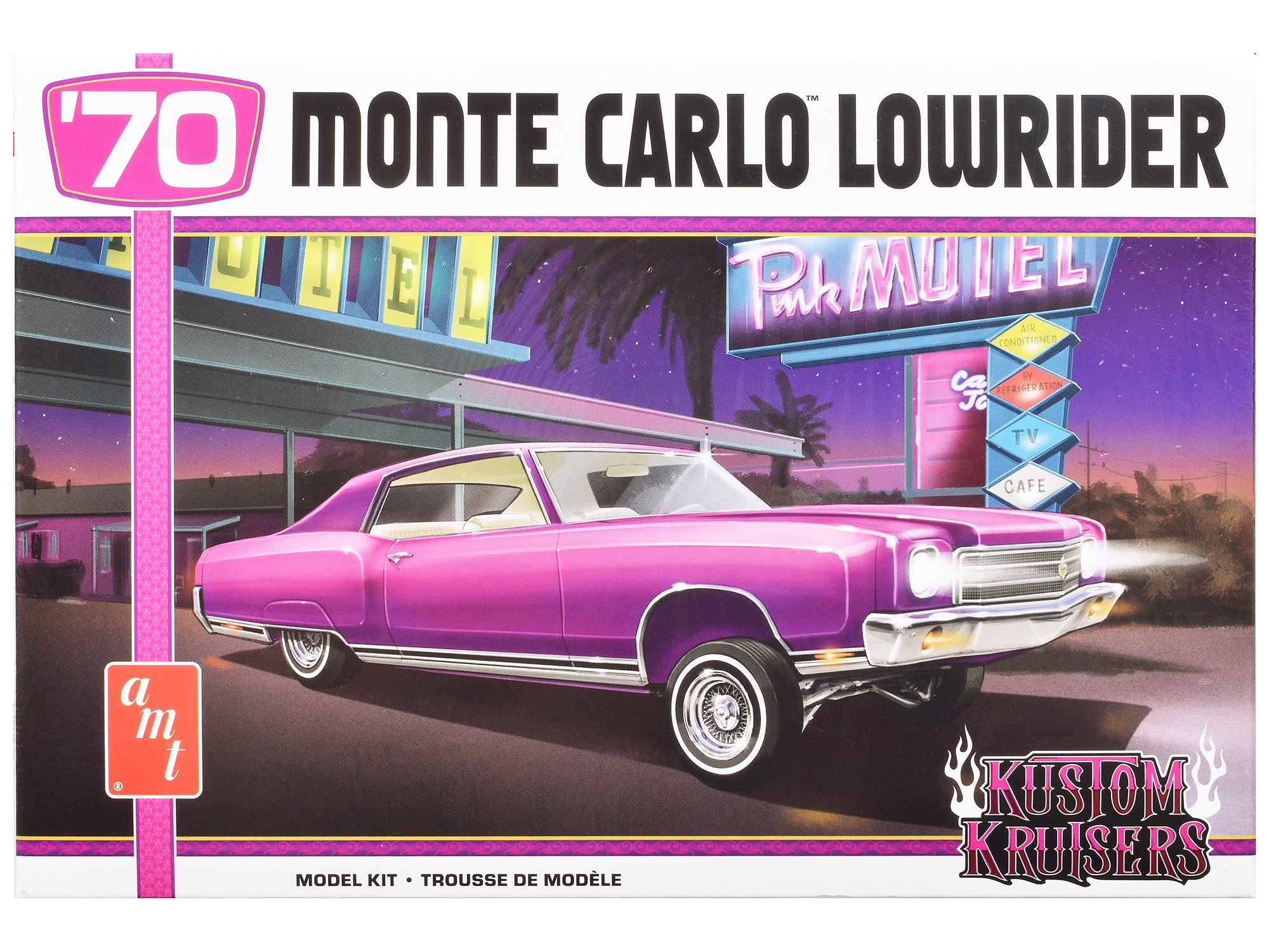 Skill 2 Model Kit 1970 Chevrolet Monte Carlo Lowrider 'Kustom Kruisers' 1/25 Scale Model By Amt