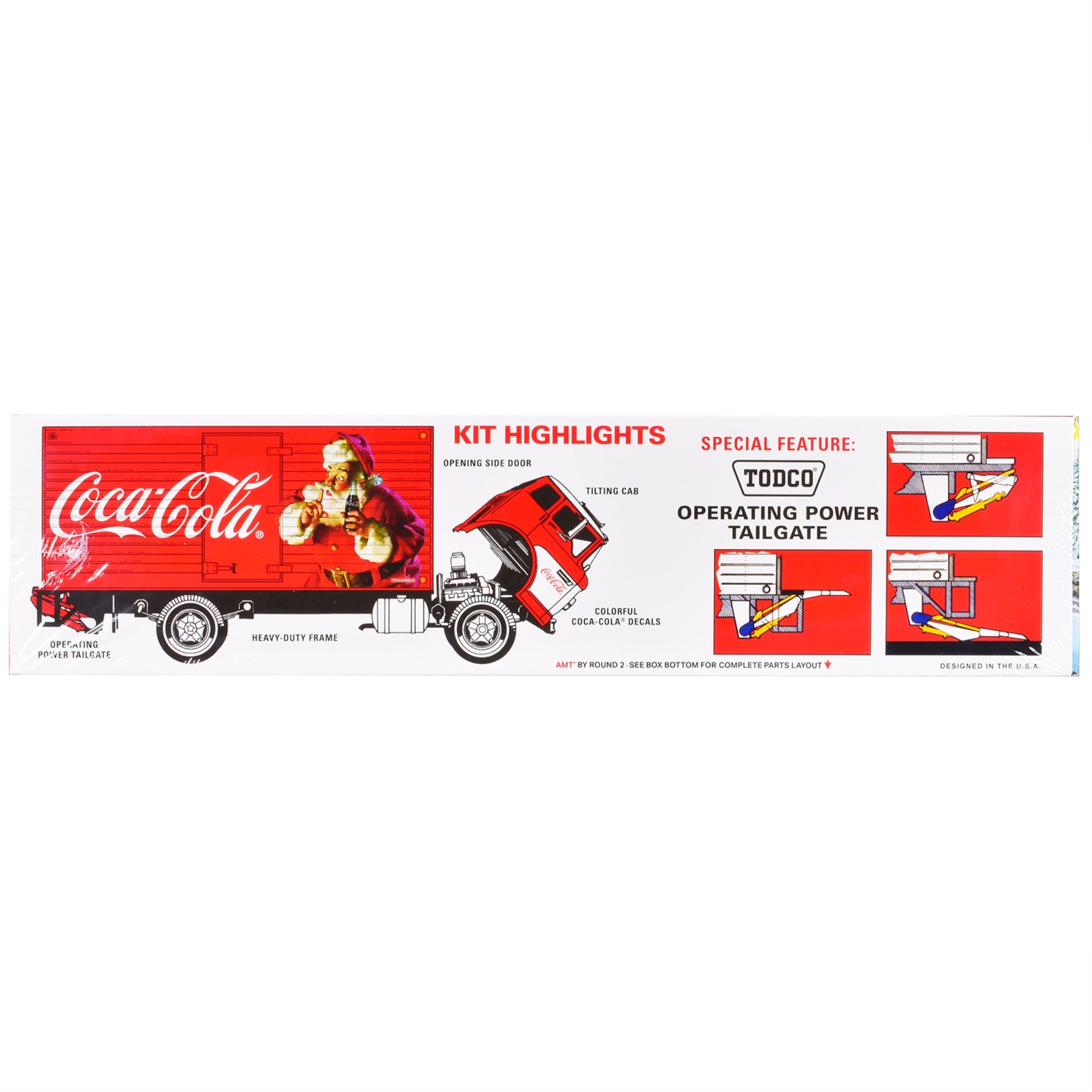 Skill 3 Model Kit Ford C-600 City Delivery Truck 'Holiday Hauler - Coca-Cola' 1/25 Scale Model By Amt