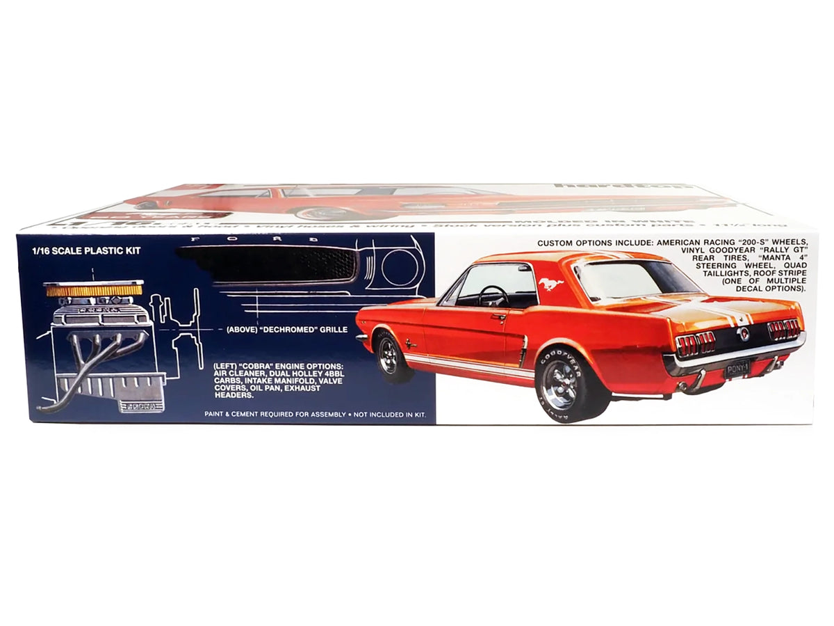 Skill 3 Model Kit 1964 1/2 Ford Mustang Coupe 60Th Anniversary 1/16 Scale Model By Amt