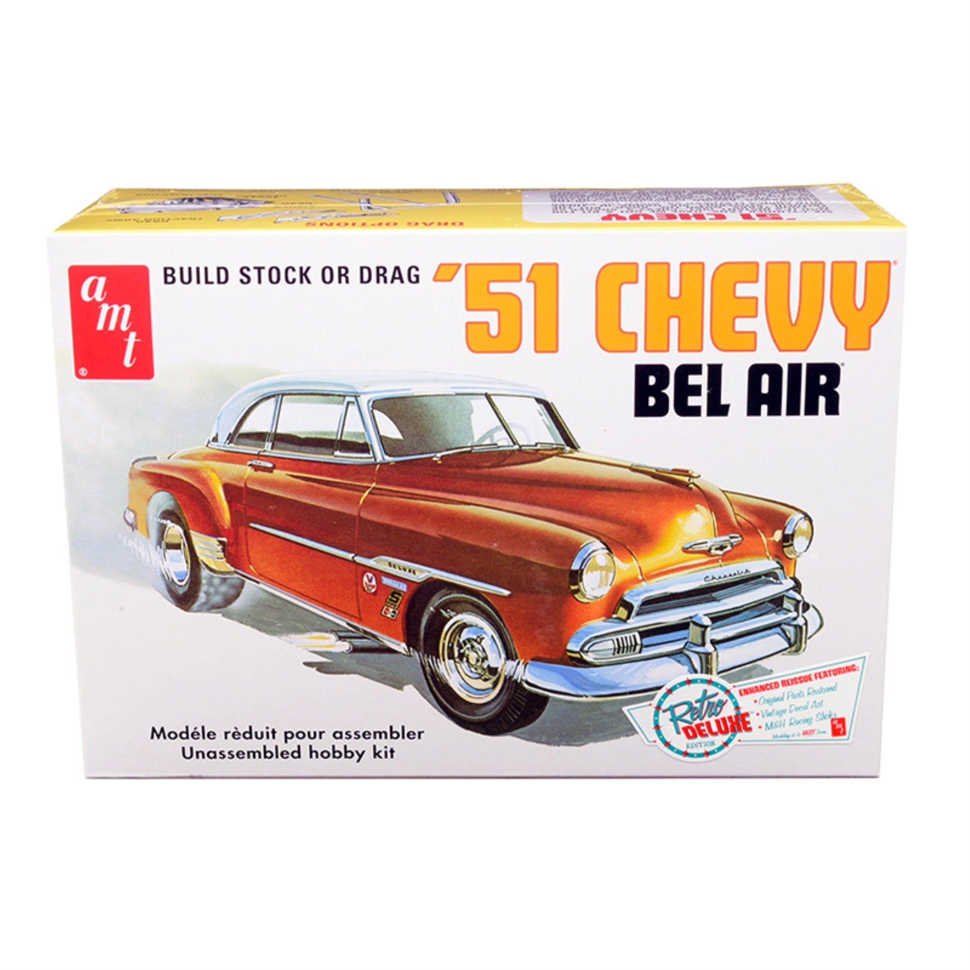 Skill 2 Model Kit 1951 Chevrolet Bel Air 2-In-1 Kit 'Retro Deluxe Edition' 1/25 Scale Model By Amt