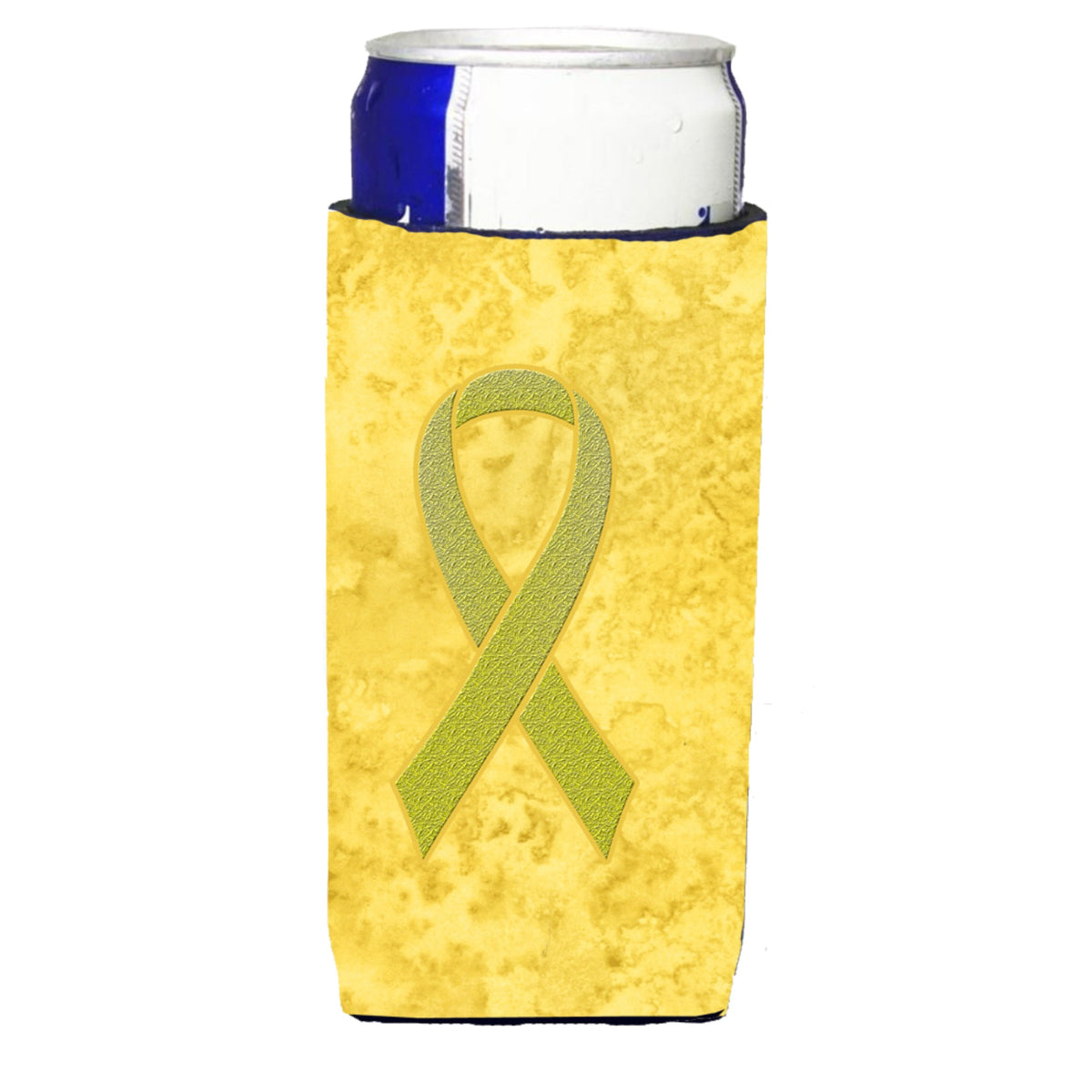 Yellow Ribbon For Sarcoma, Bone Or Bladder Cancer Awareness Ultra Beverage Insulators For Slim Cans An1203Muk