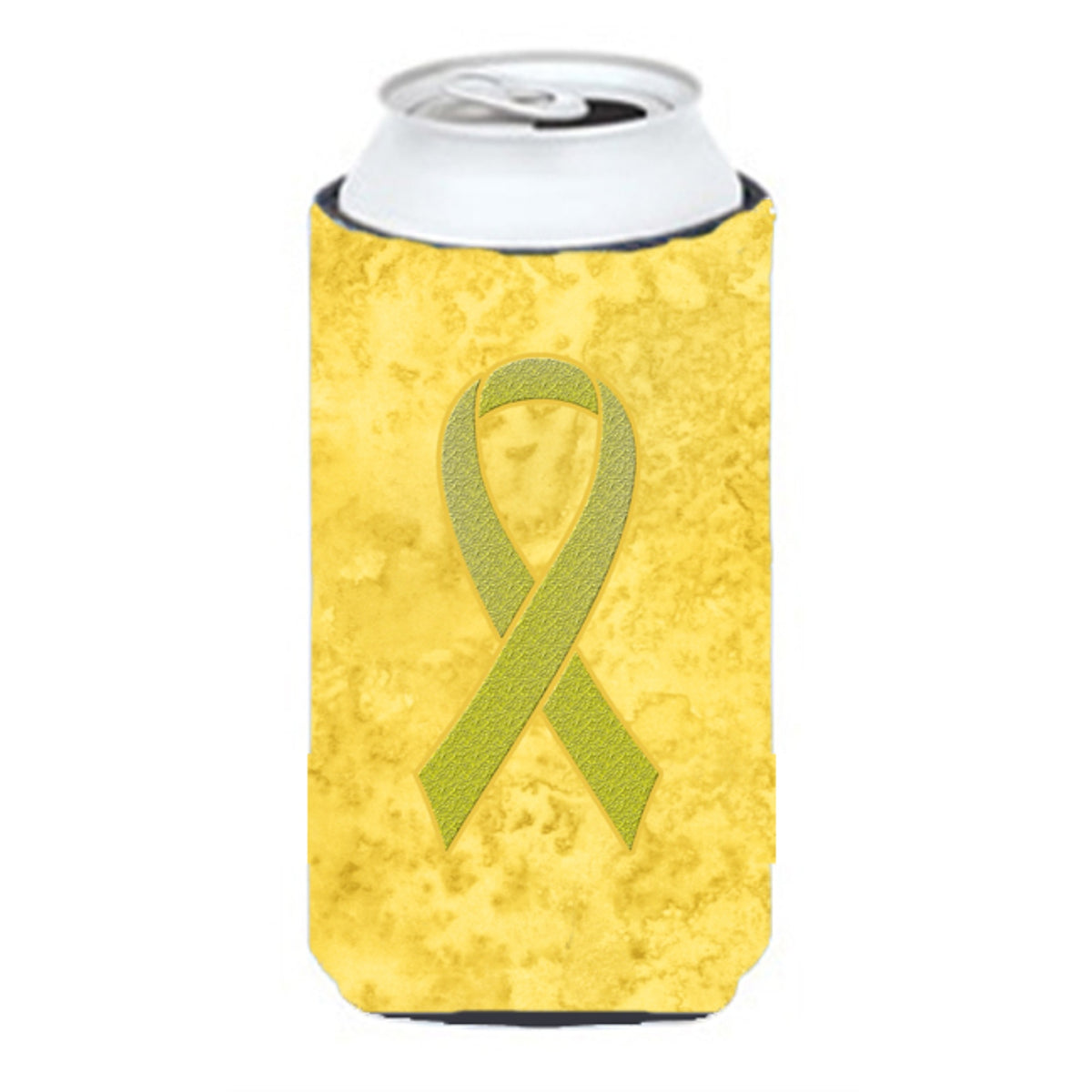 Yellow Ribbon For Sarcoma, Bone Or Bladder Cancer Awareness Tall Boy Beverage Insulator Hugger An1203Tbc