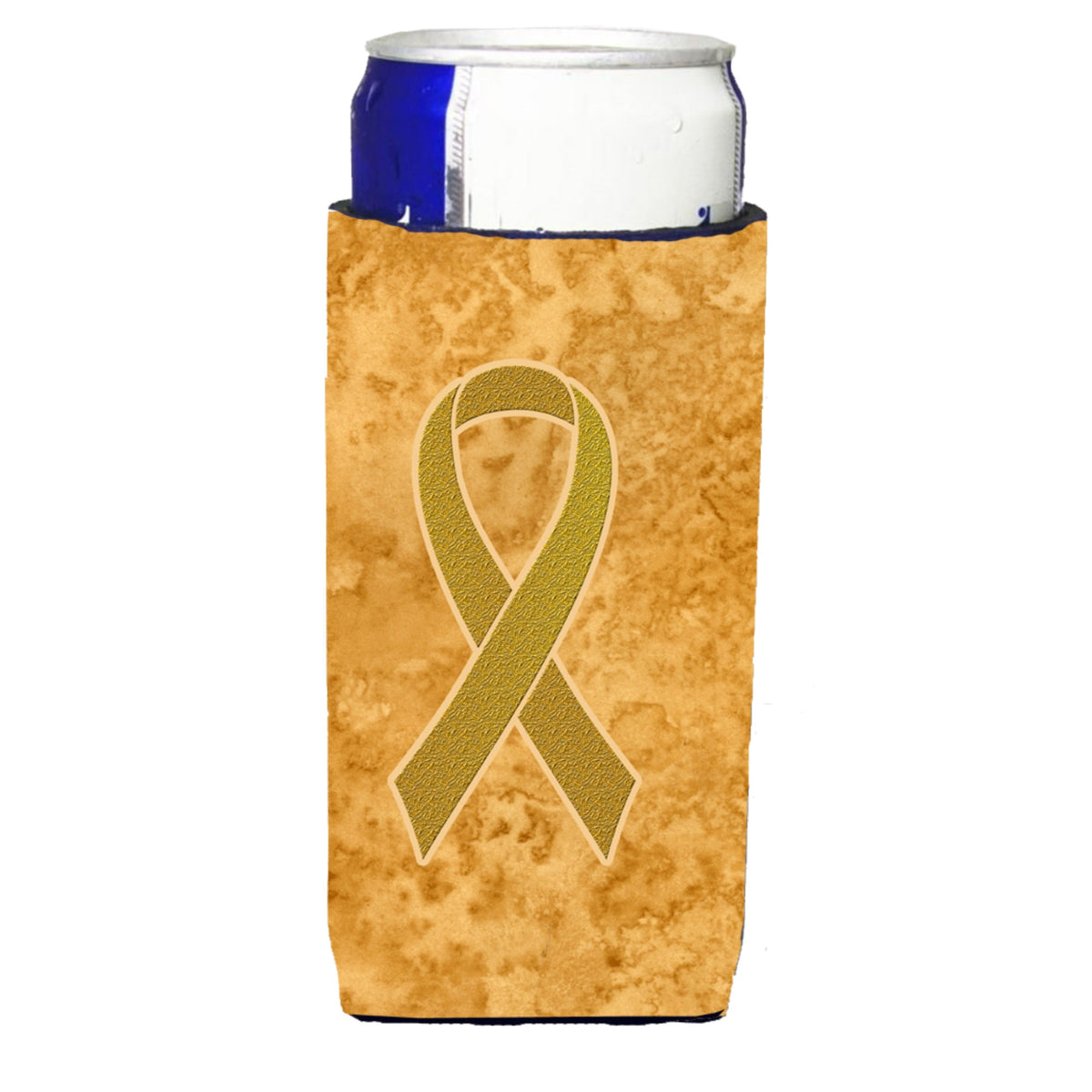 Gold Ribbon For Childhood Cancers Awareness Ultra Beverage Insulators For Slim Cans An1209Muk