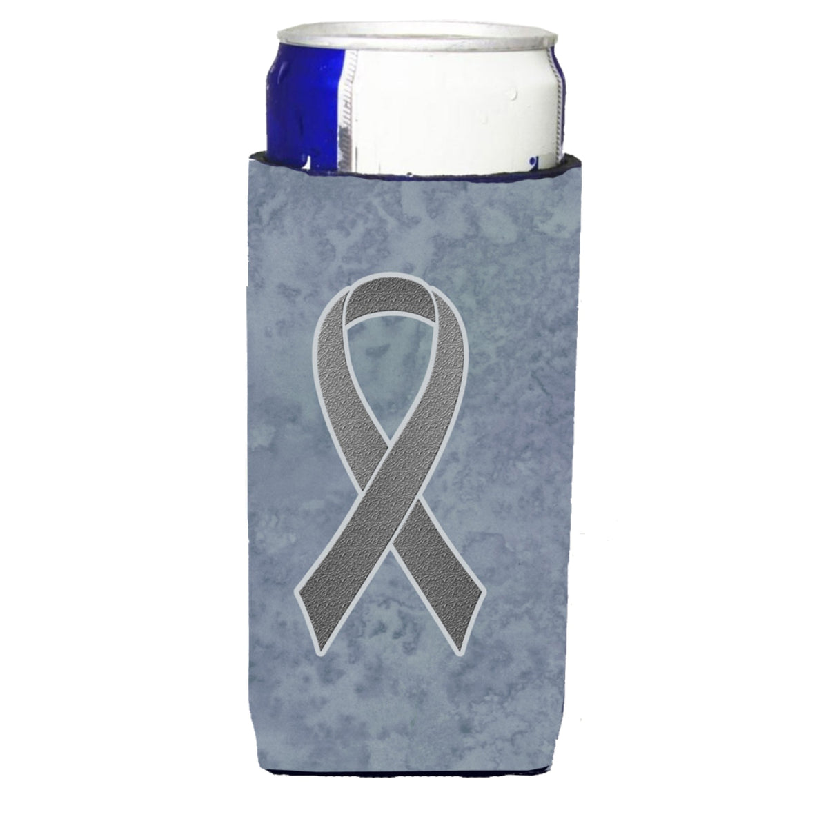 Grey Ribbon For Brain Cancer Awareness Ultra Beverage Insulators For Slim Cans An1211Muk