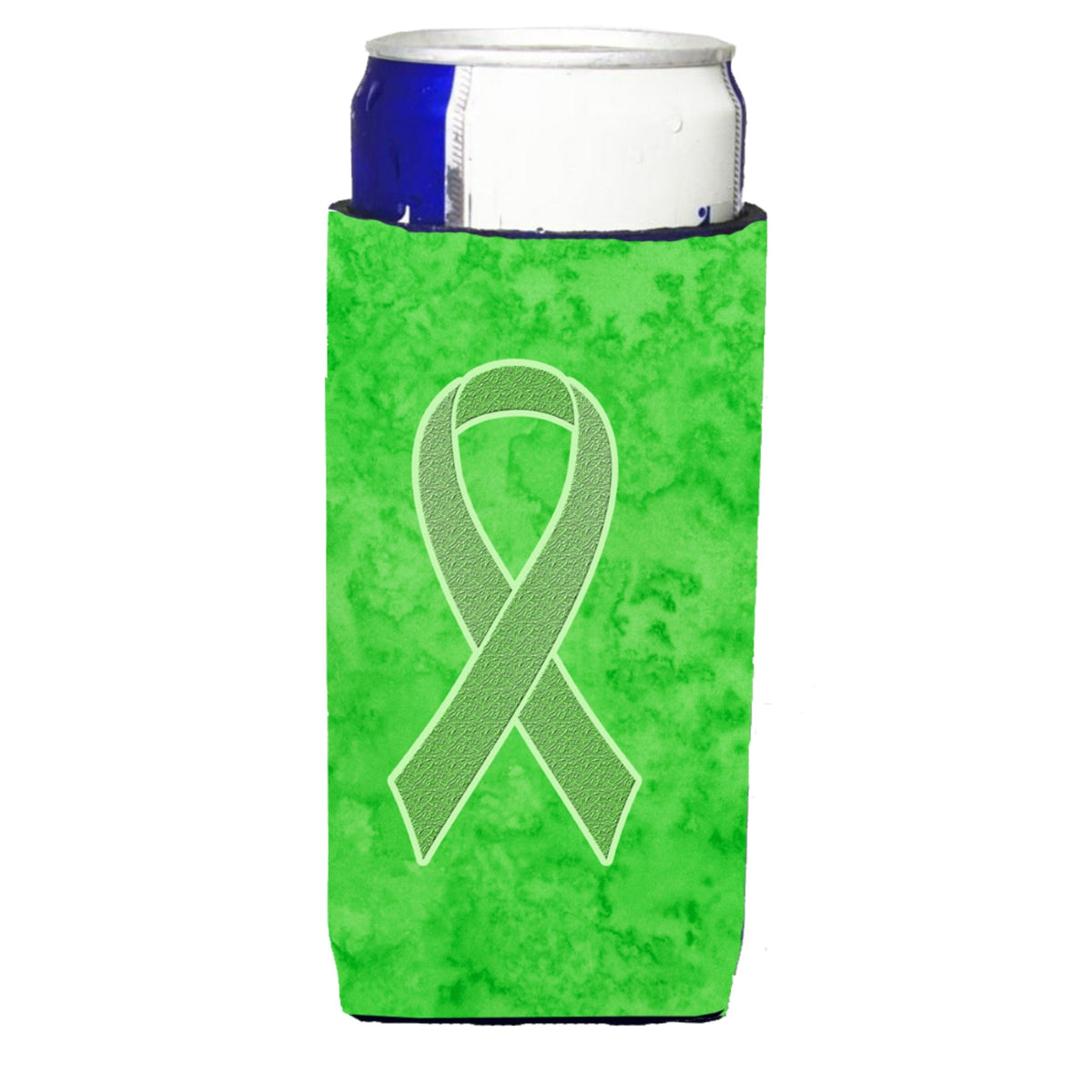 Lime Green Ribbon For Lymphoma Cancer Awareness Ultra Beverage Insulators For Slim Cans An1212Muk