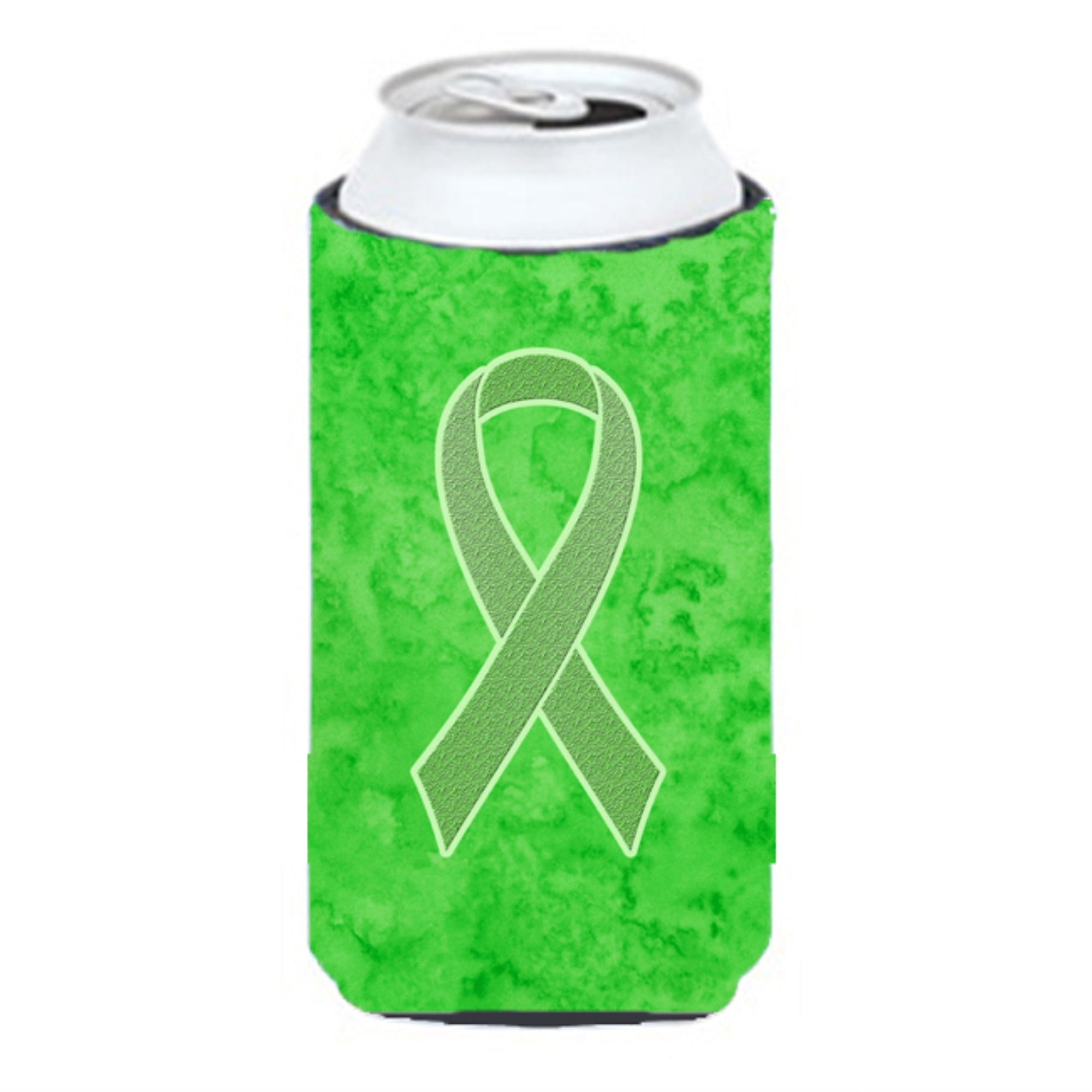 Lime Green Ribbon For Lymphoma Cancer Awareness Tall Boy Beverage Insulator Hugger An1212Tbc