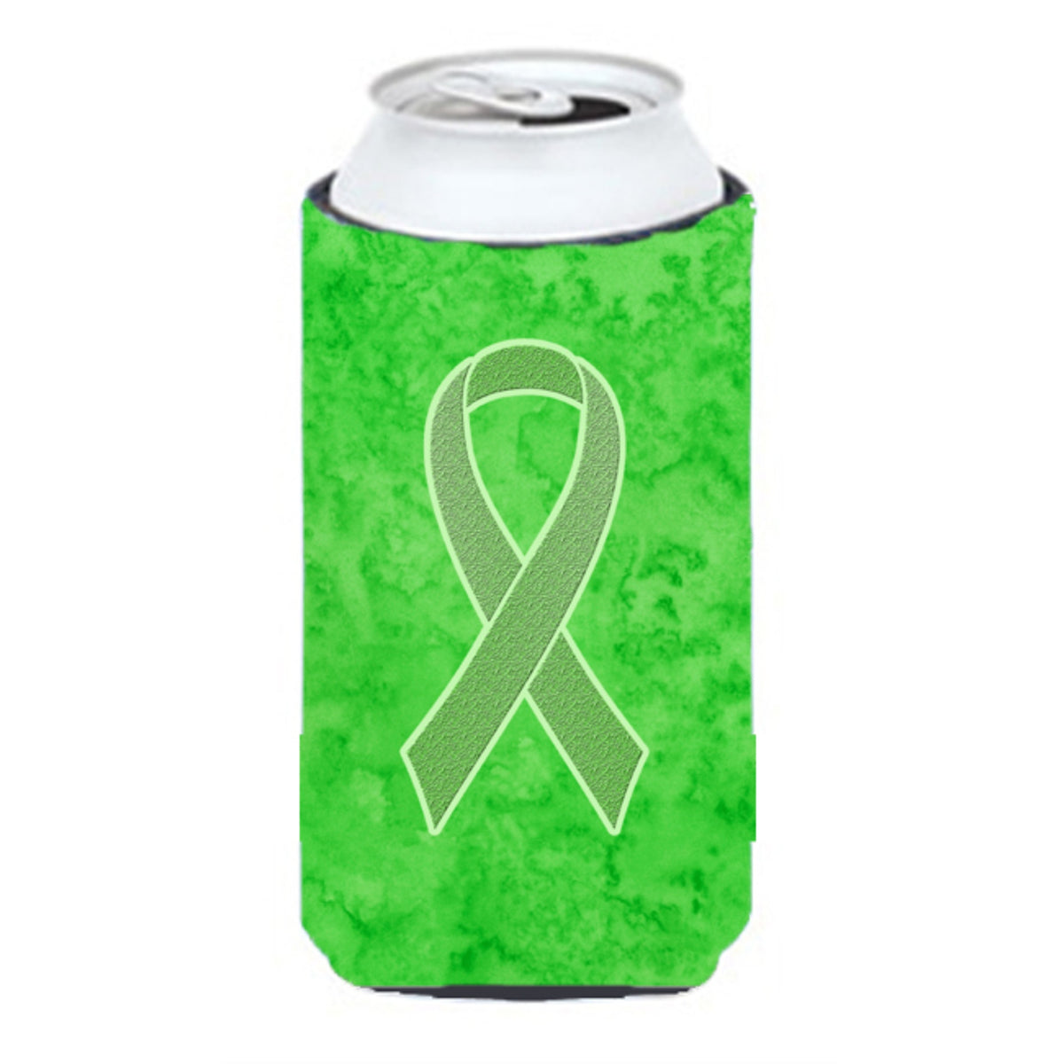 Lime Green Ribbon For Lymphoma Cancer Awareness Tall Boy Beverage Insulator Hugger An1212Tbc