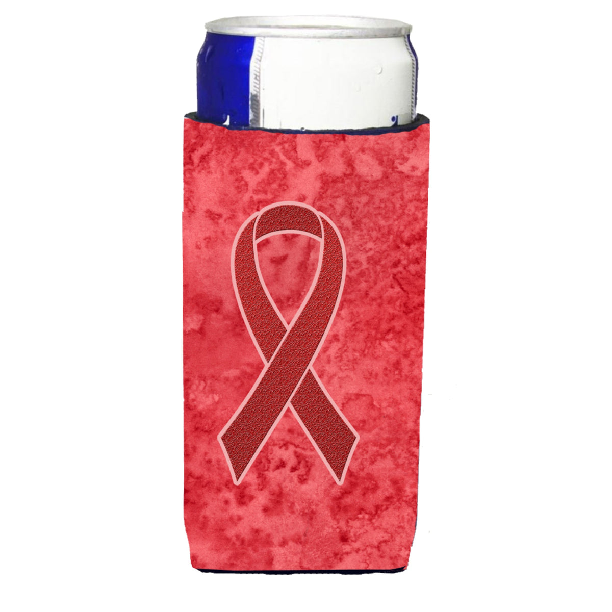 Red Ribbon For Aids Awareness Ultra Beverage Insulators For Slim Cans An1213Muk