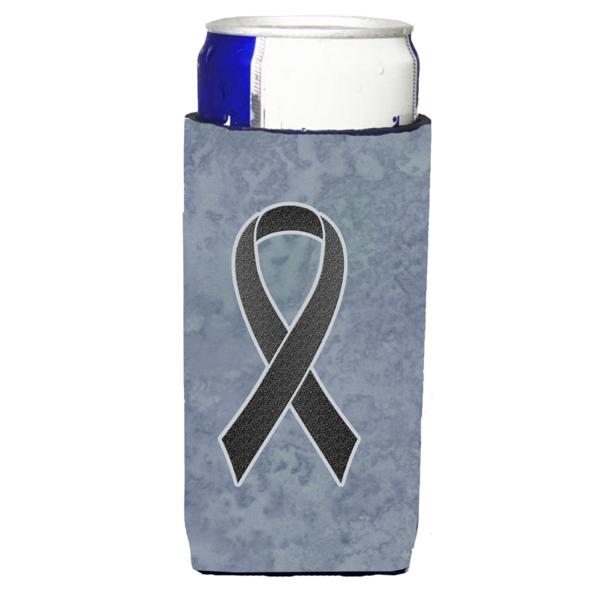 Black Ribbon For Melanoma Cancer Awareness Ultra Beverage Insulators For Slim Cans An1216Muk