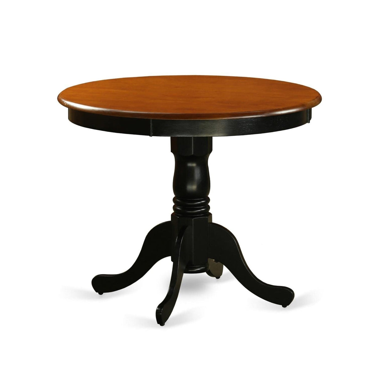 Casafoyer Anda3-Bch-W 3 Piece Dining Table Set For Small Spaces Contains A Round Kitchen Table With Pedestal And 2 Kitchen Dining Chairs, 36X36 Inch, Black & Cherry