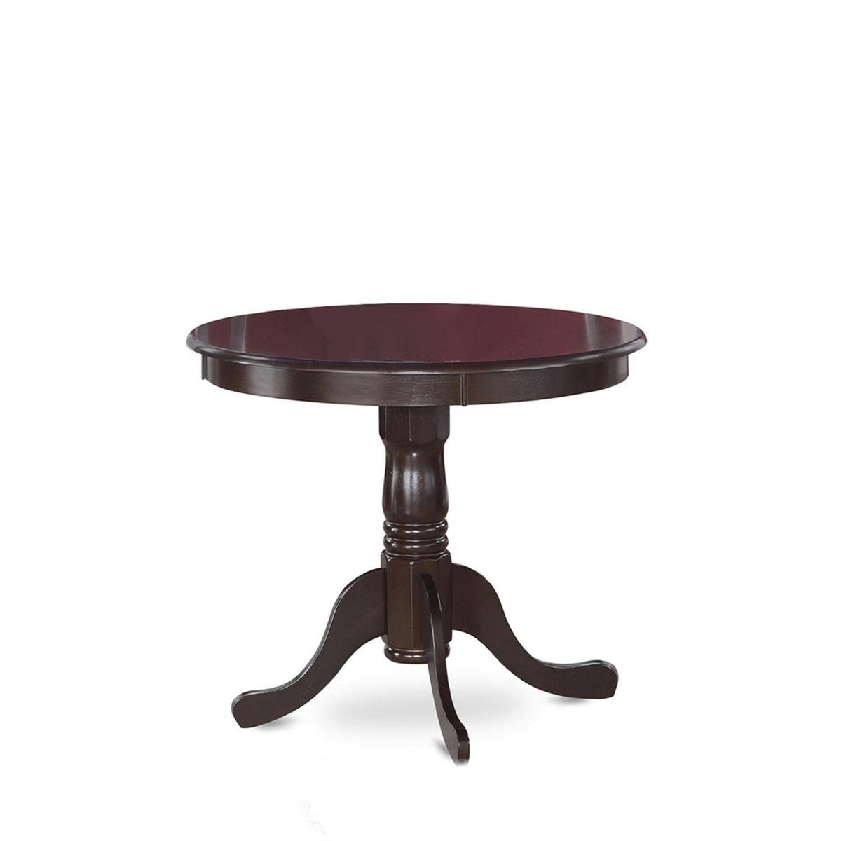 Casafoyer Anti3-Cap-Lc 3 Piece Kitchen Table & Chairs Set Contains A Round Dining Room Table With Pedestal And 2 Faux Leather Dining Room Chairs, 36X36 Inch, Cappuccino