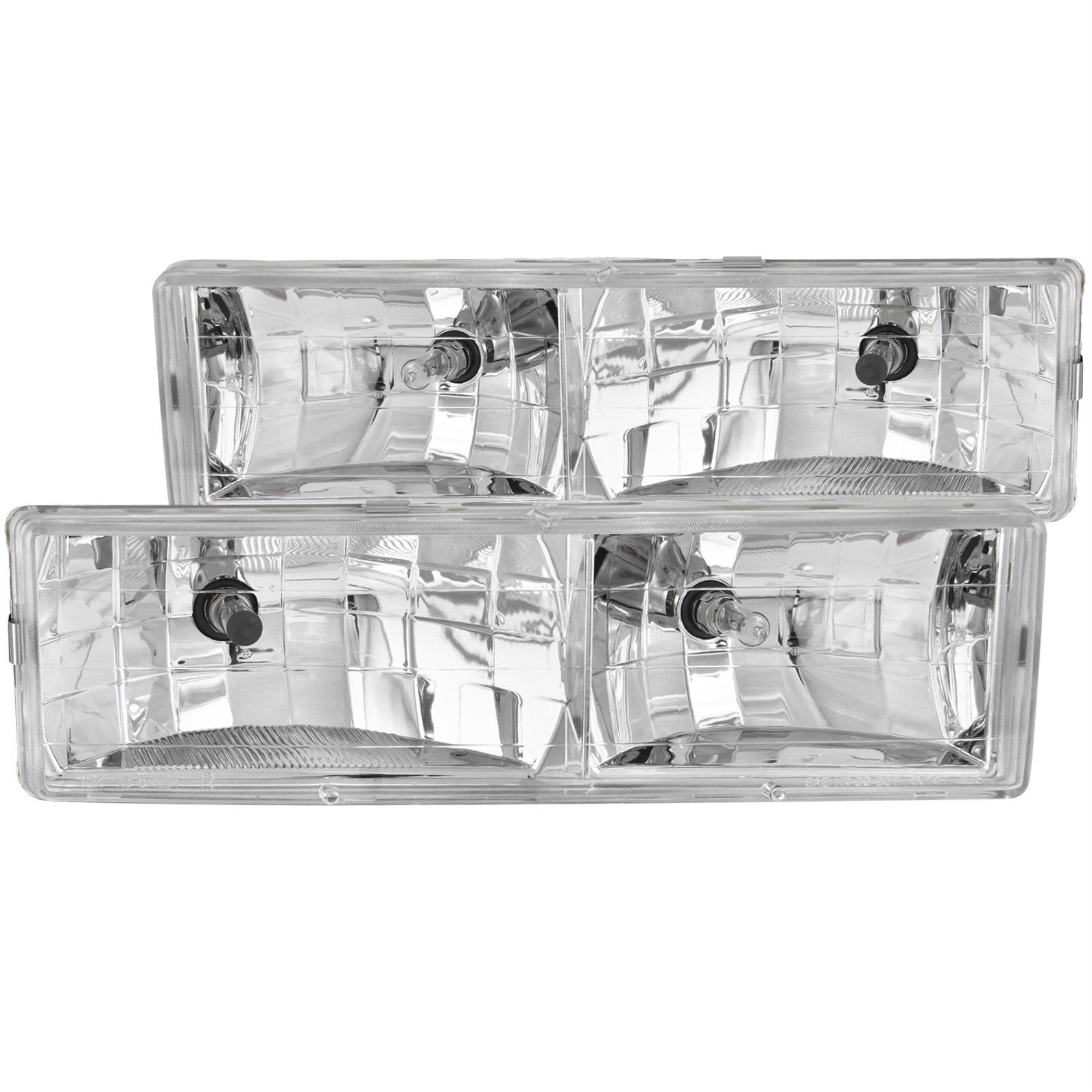 Anzo Usa 111004 Chevrolet Crystal Chrome Headlight Assembly - (Sold In Pairs)