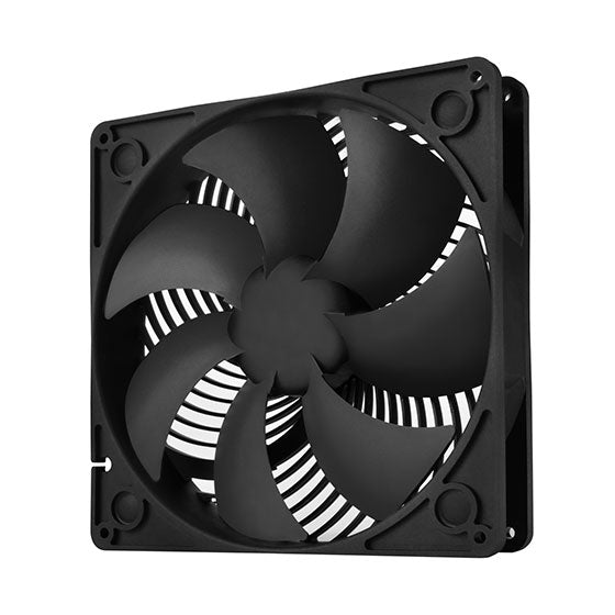 180*180*32mm, PWM 400~1500rpm , Dual ball bearing, Air Penetrator Frame, Black Color