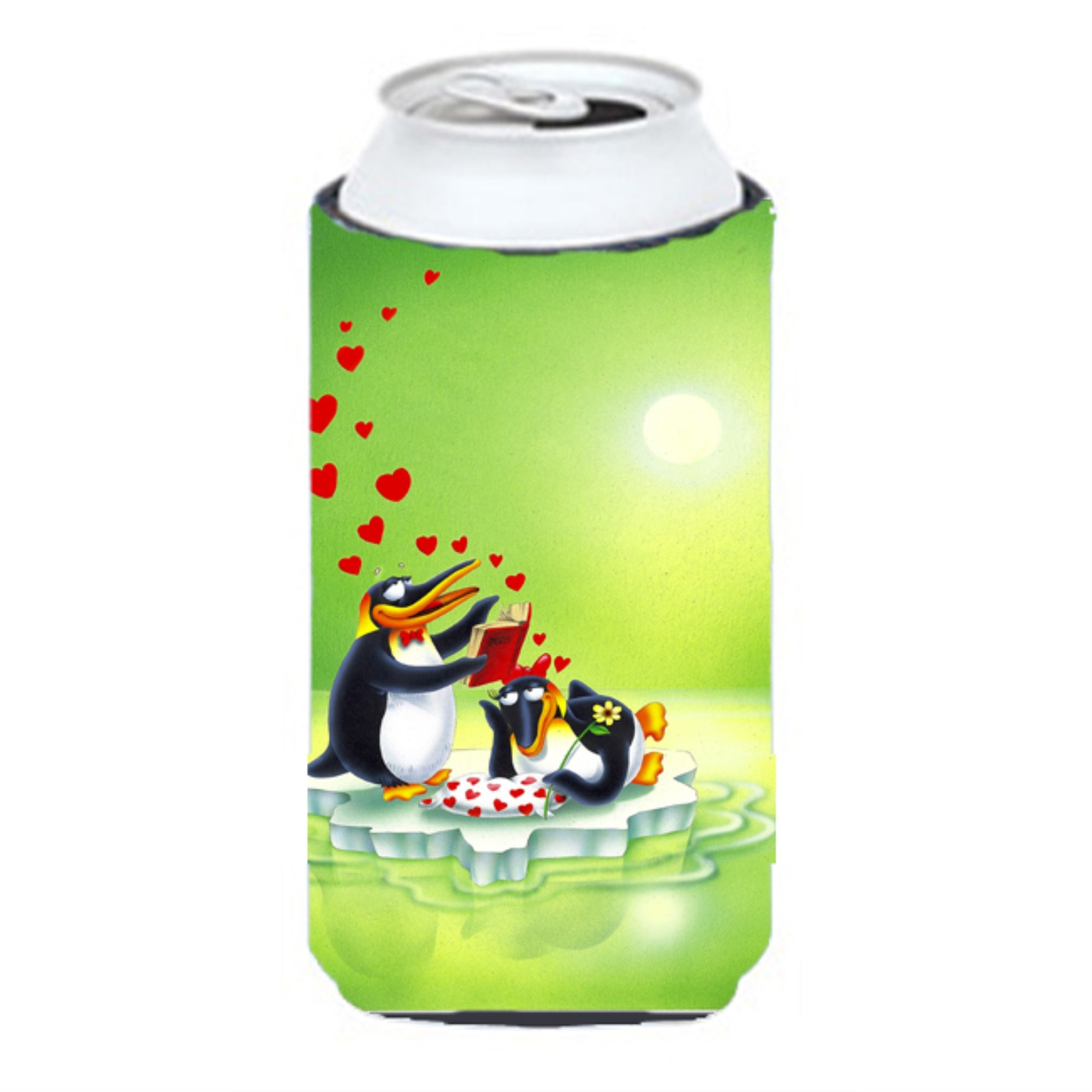 Caroline'S Treasures Aph0246Tbc My Love Song Penguins Tall Boy Koozie Hugger, Multicolor