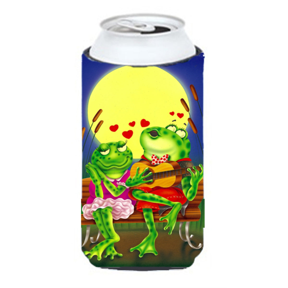 Caroline'S Treasures Aph0522Tbc Frog Love Songs Tall Boy Koozie Hugger, Multicolor