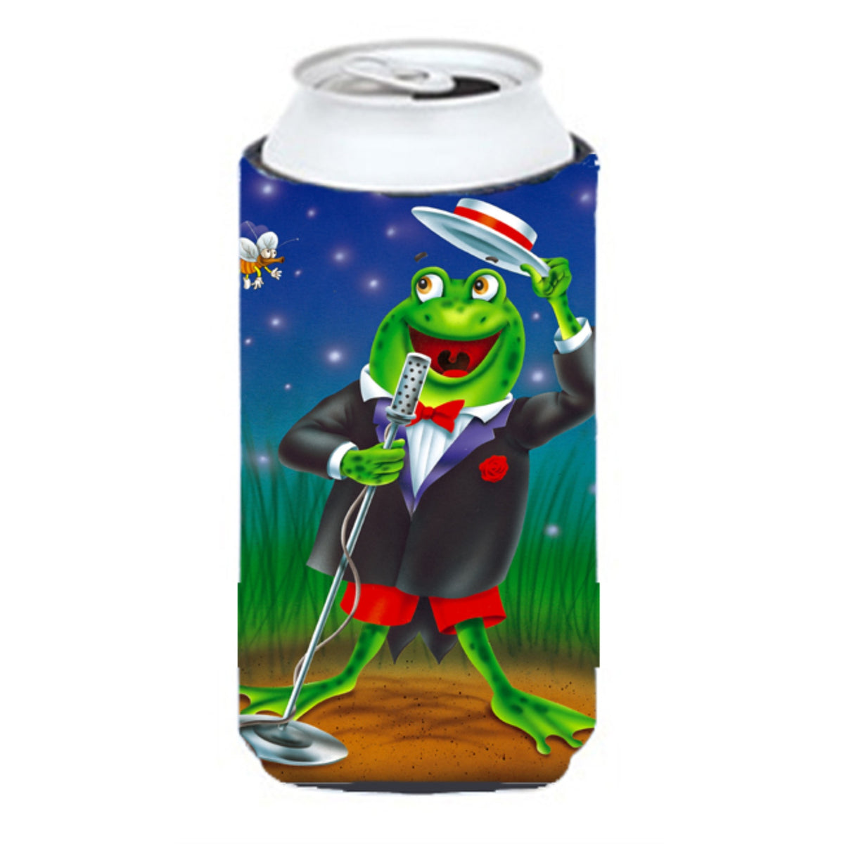 Caroline'S Treasures Aph0523Tbc Frog Comedy Routine Tall Boy Koozie Hugger, Multicolor