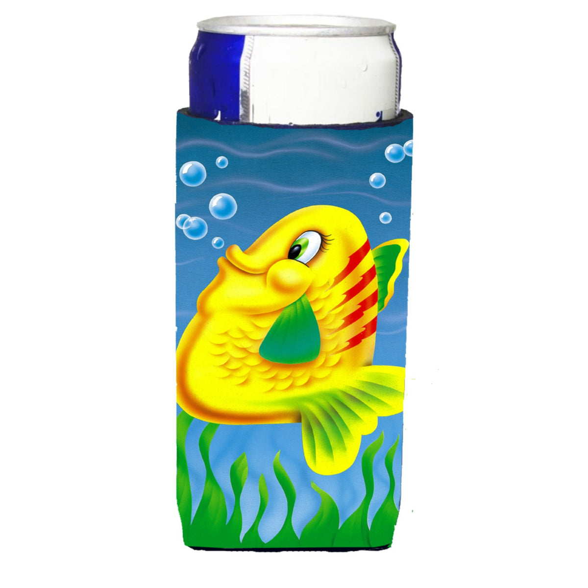 Caroline'S Treasures Aph0527Muk Yellow Fish Michelob Ultra Koozies For Slim Cans, Multicolor