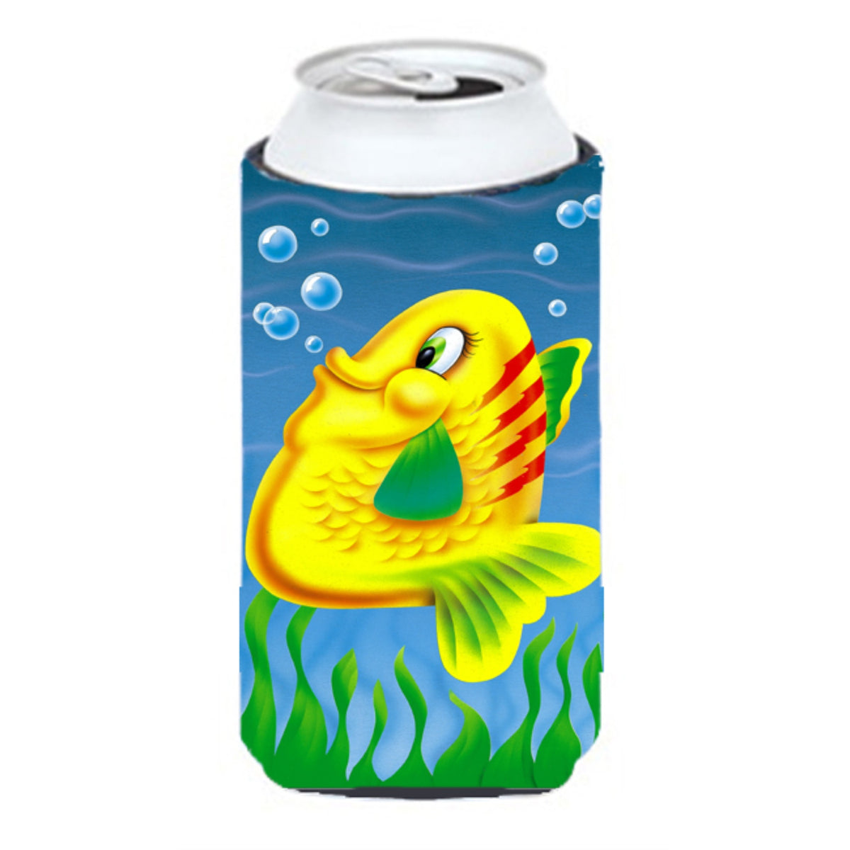 Caroline'S Treasures Aph0527Tbc Yellow Fish Tall Boy Koozie Hugger, Multicolor