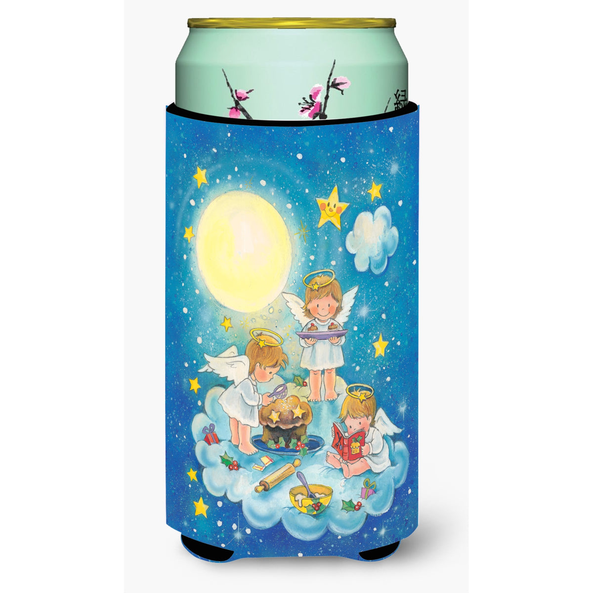 Caroline'S Treasures Angels Baking Tall Boy Koozie Hugger, Multicolor