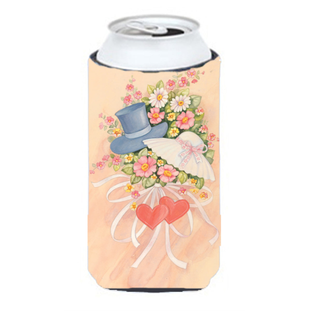 Caroline'S Treasures Aph2039Tbc Love Valentine'S Day Bouquet Tall Boy Koozie Hugger, Multicolor