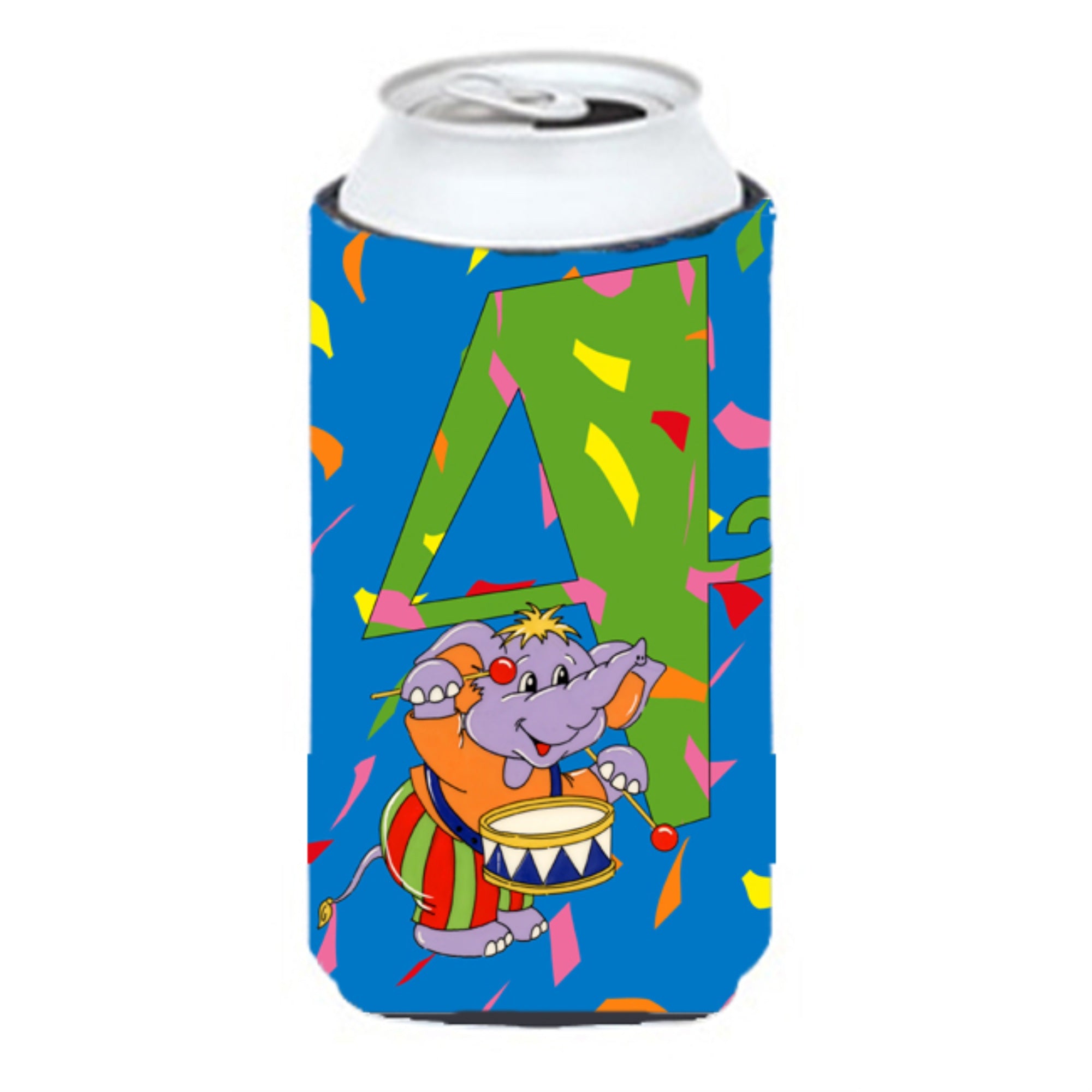 Caroline'S Treasures Aph2162Tbc Happy 4Th Birthday Age 4 Tall Boy Koozie Hugger, Multicolor