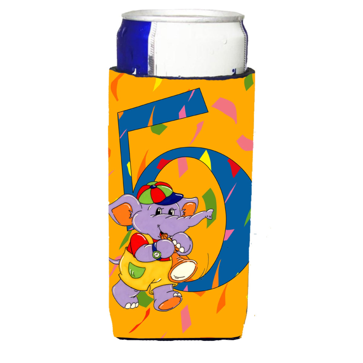Caroline'S Treasures Aph2163Muk Happy 5Th Birthday Age 5 Michelob Ultra Koozies For Slim Cans, Multicolor