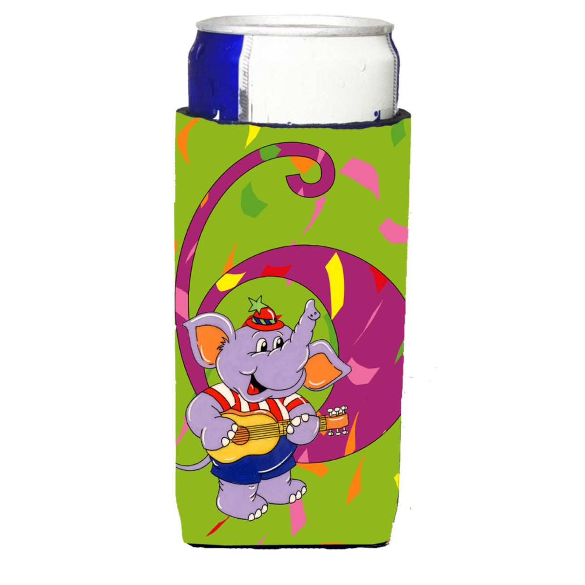 Caroline'S Treasures Aph2164Muk Happy 6Th Birthday Age 6 Michelob Ultra Koozies For Slim Cans, Multicolor