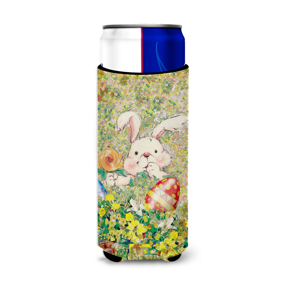 Caroline'S Treasures Aph2954Muk Easter Bunny And Eggs Michelob Ultra Koozies For Slim Cans, Multicolor