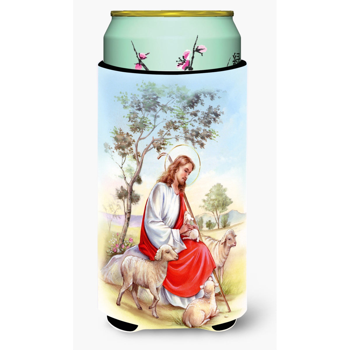 Caroline'S Treasures Jesus Holding Lamb Tall Boy Beverage Insulator Hugger, Multicolor