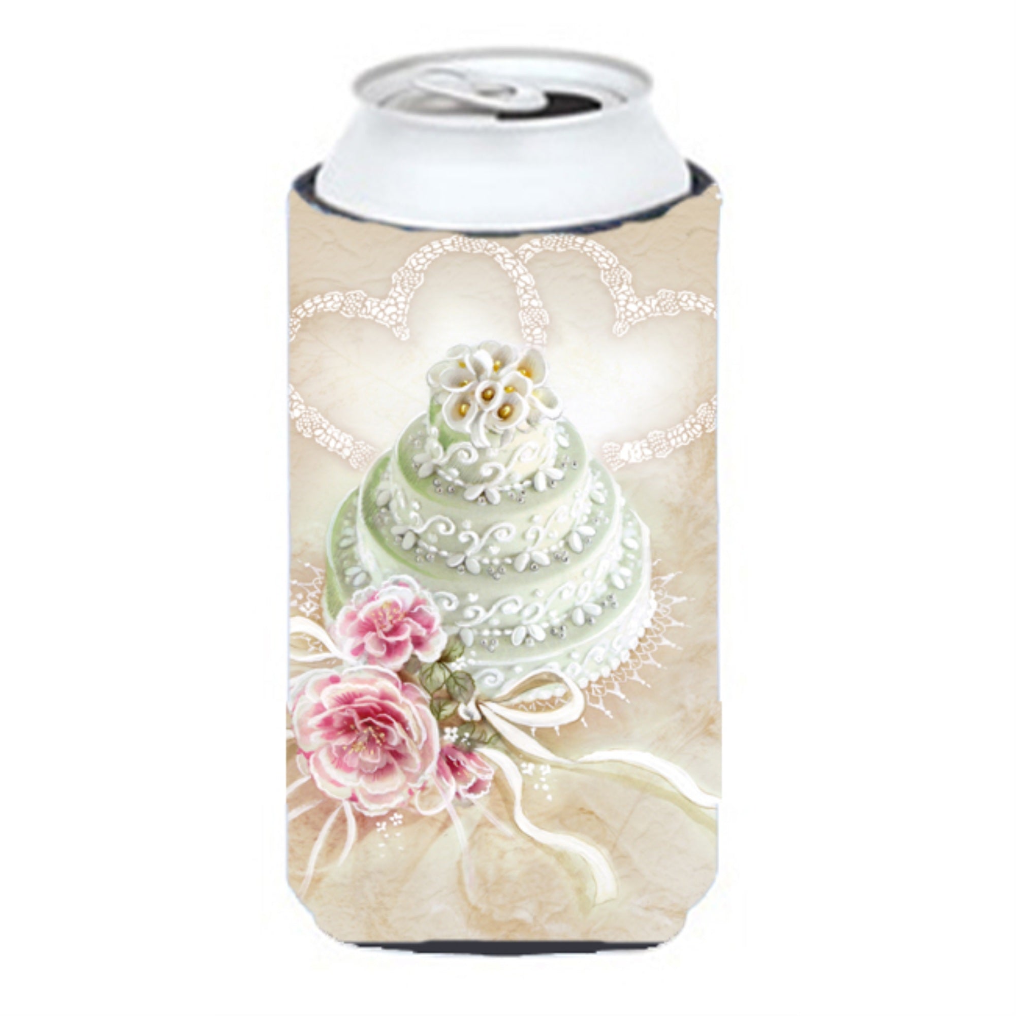 Caroline'S Treasures Aph3648Tbc Wedding Cake Tall Boy Koozie Hugger, Multicolor