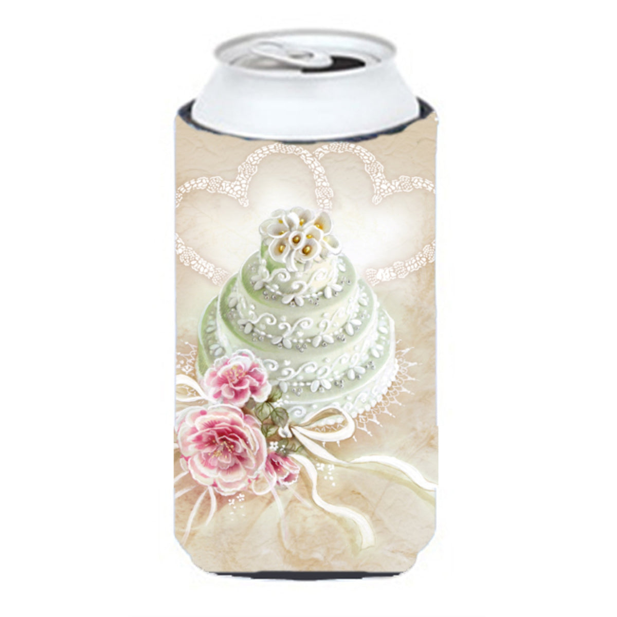 Caroline'S Treasures Aph3648Tbc Wedding Cake Tall Boy Koozie Hugger, Multicolor