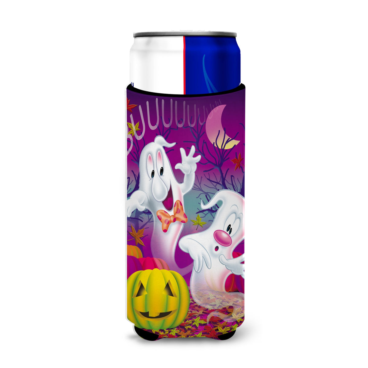 Caroline'S Treasures Buuu Ghosts Halloween Michelob Ultra Koozies For Slim Cans, Multicolor