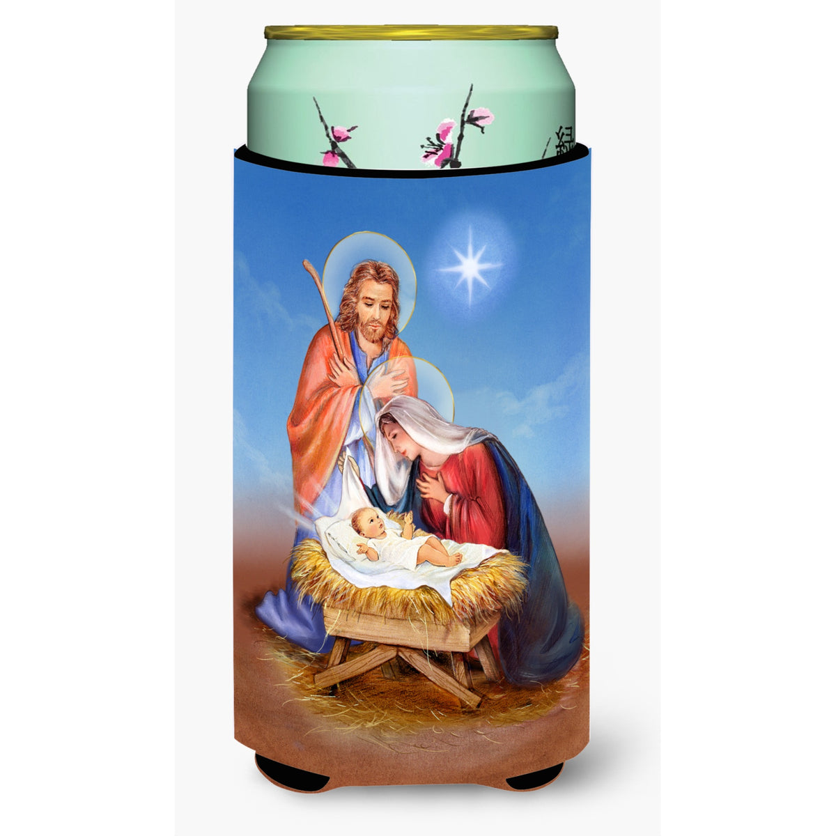 Caroline'S Treasures Christmas Nativity Tall Boy Koozie Hugger, Multicolor