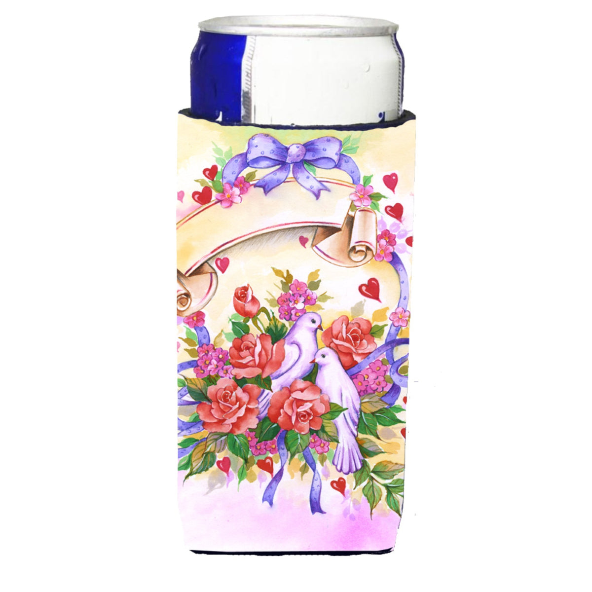 Caroline'S Treasures Aph4070Muk Wedding Bouquet Michelob Ultra Koozies For Slim Cans, Multicolor