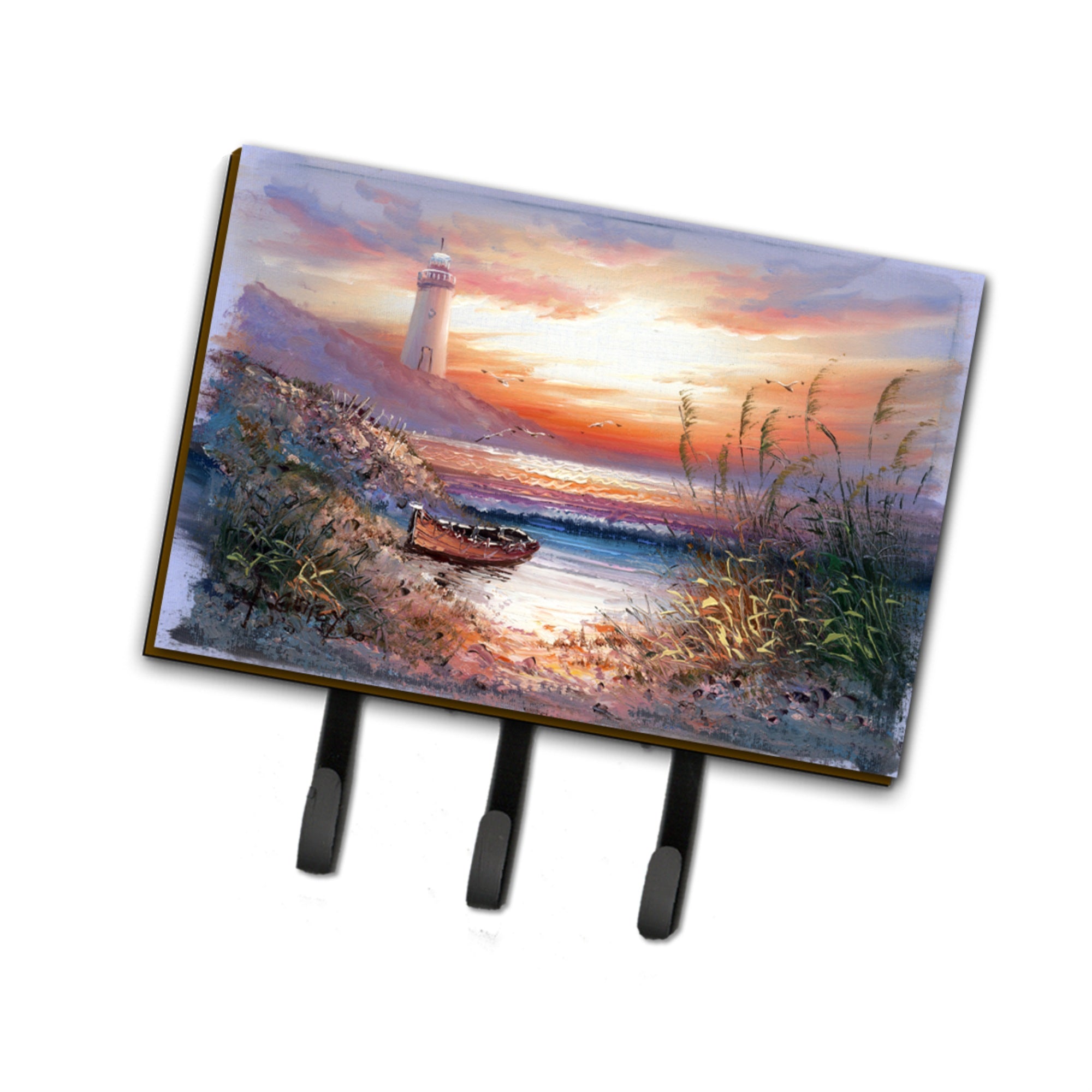 Caroline'S Treasures Lighthouse Scene With Boat Leash Or Key Holder Aph4130Th68, Triple, Multicolor