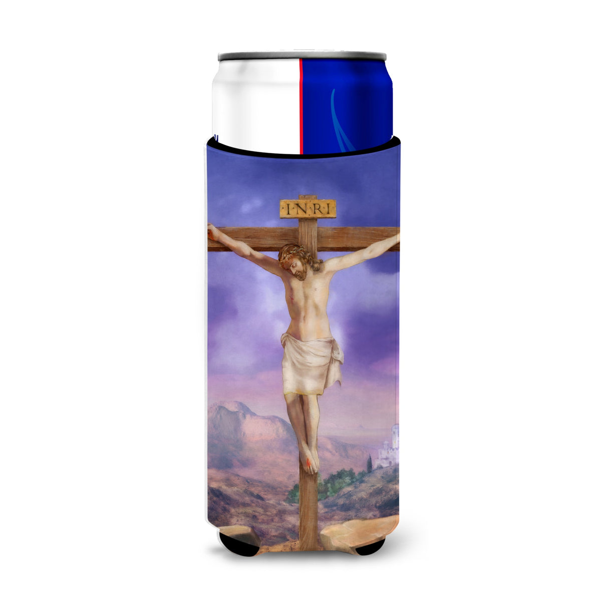 Caroline'S Treasures Easter Jesus Crucifixion Michelob Ultra Koozies For Slim Cans, Multicolor
