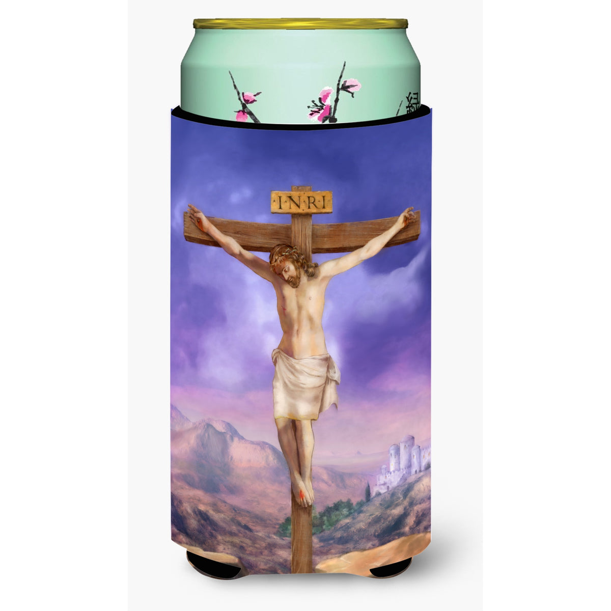 Caroline'S Treasures Easter Jesus Crucifixion Tall Boy Koozie Hugger, Multicolor