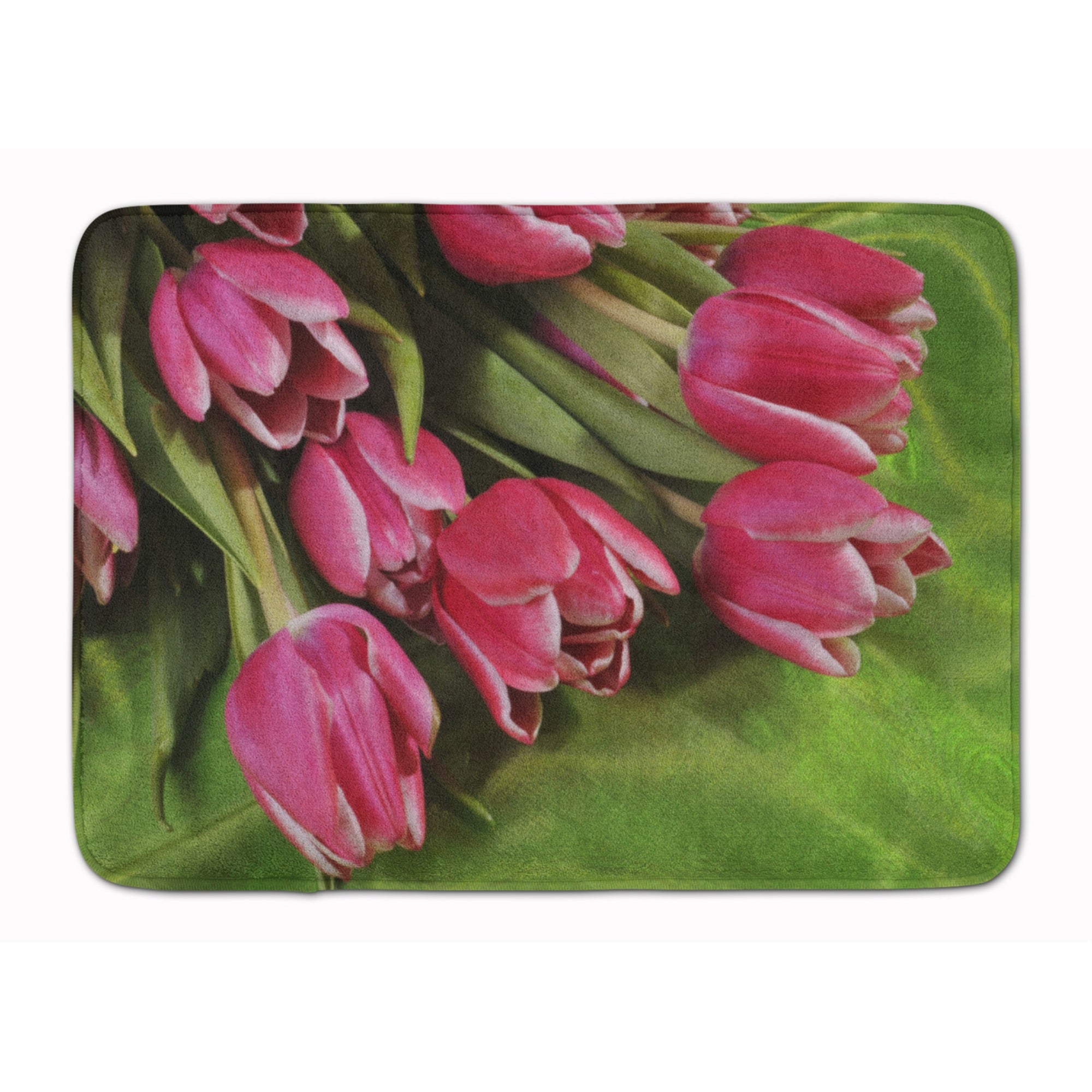 Caroline'S Treasures Pink Tulips Floor Mat, 19 X 27, Multicolor