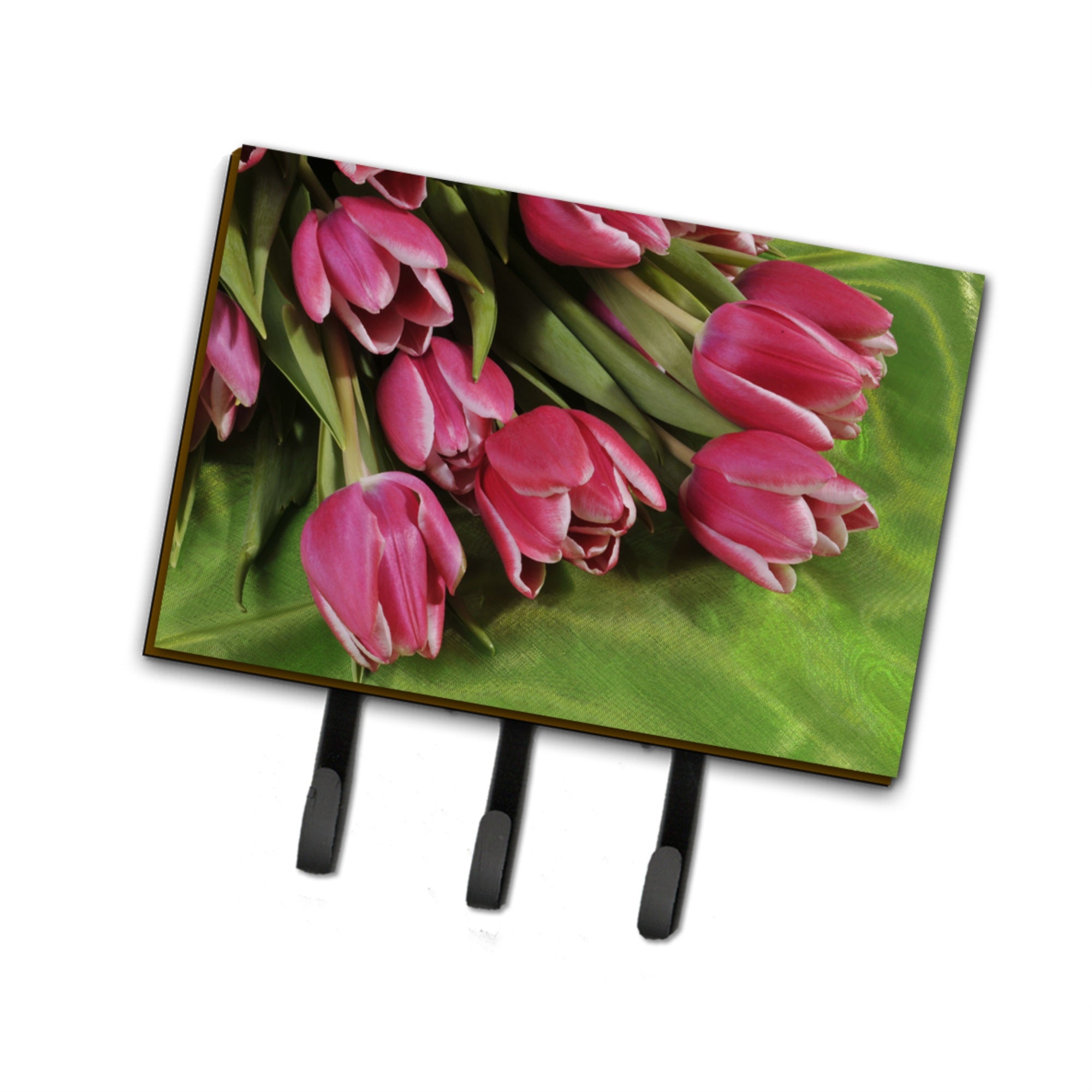 Caroline'S Treasures Pink Tulips Leash Or Key Holder Aph5048Th68, Triple, Multicolor