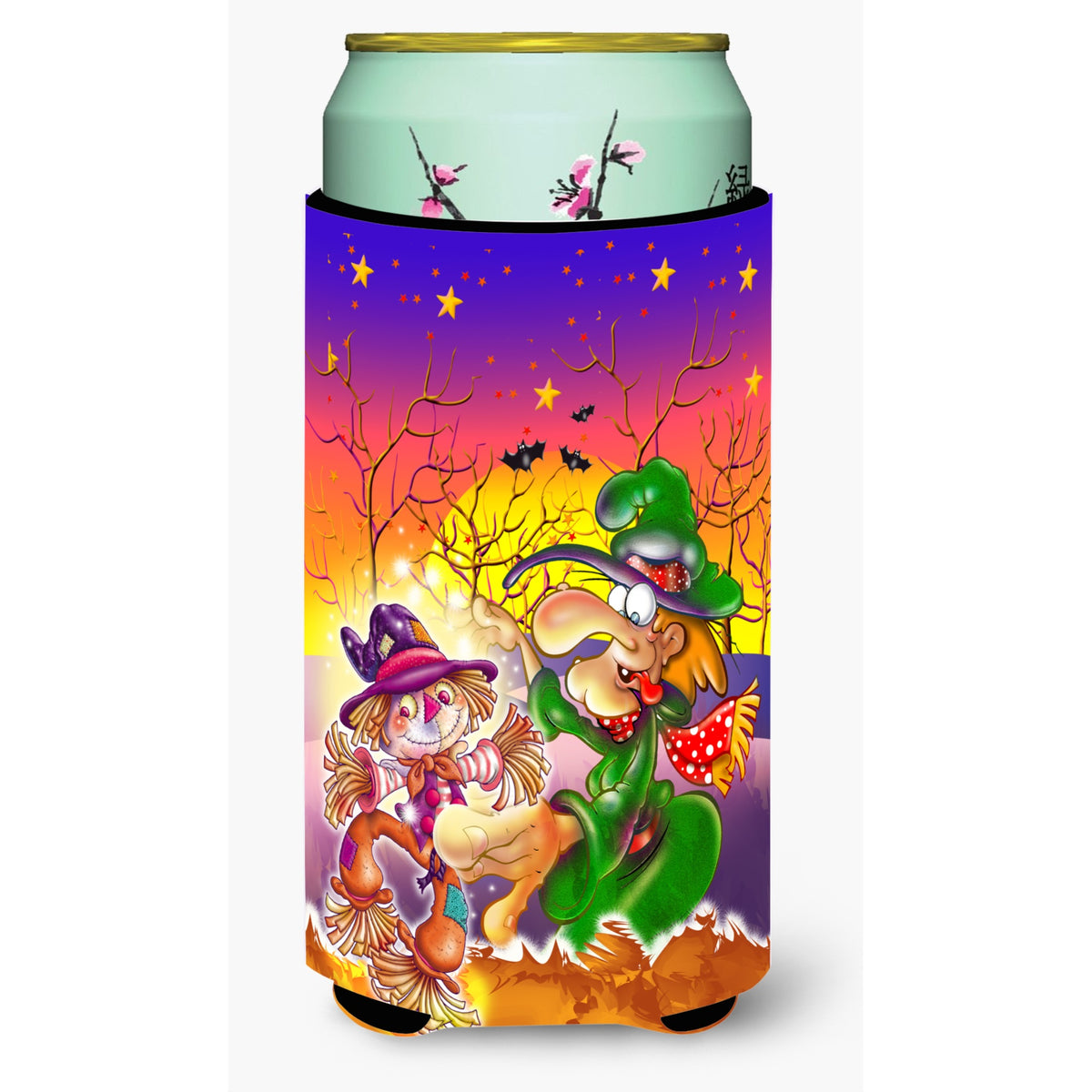 Caroline'S Treasures Witch Voodoo Scarecrow Halloween Tall Boy Koozie Hugger, Multicolor