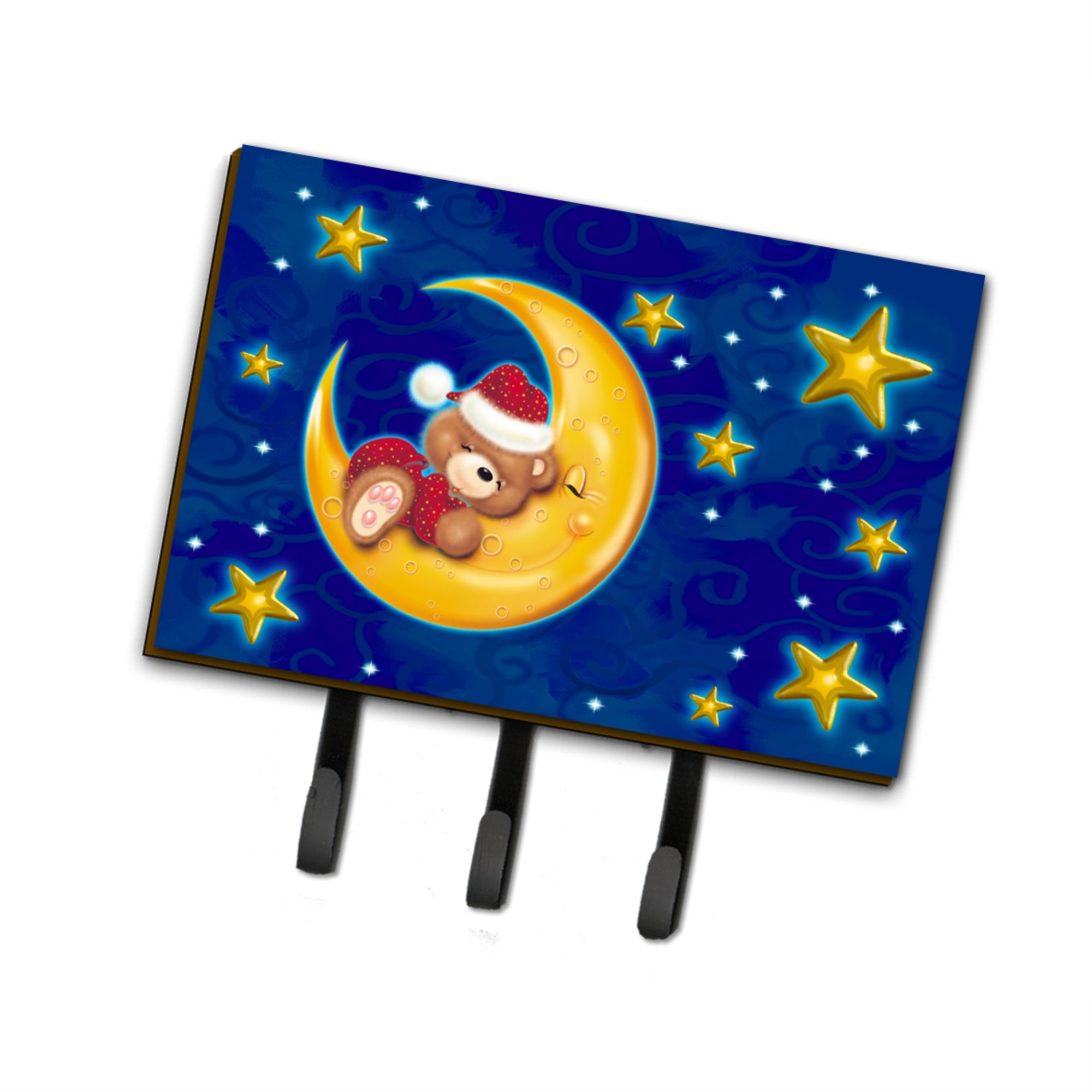 Caroline'S Treasures Bear Sleeping In The Moon And Stars Leash Or Key Holder Aph514Bth68, Triple, Multicolor