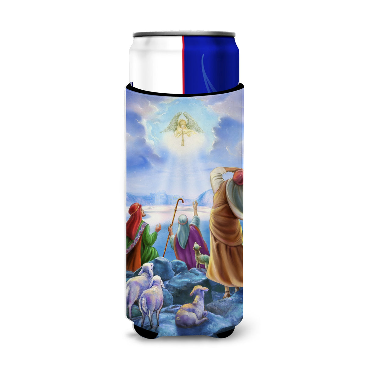 Caroline'S Treasures The Shepherds And Angels Appeared Michelob Ultra Koozies For Slim Cans, Multicolor