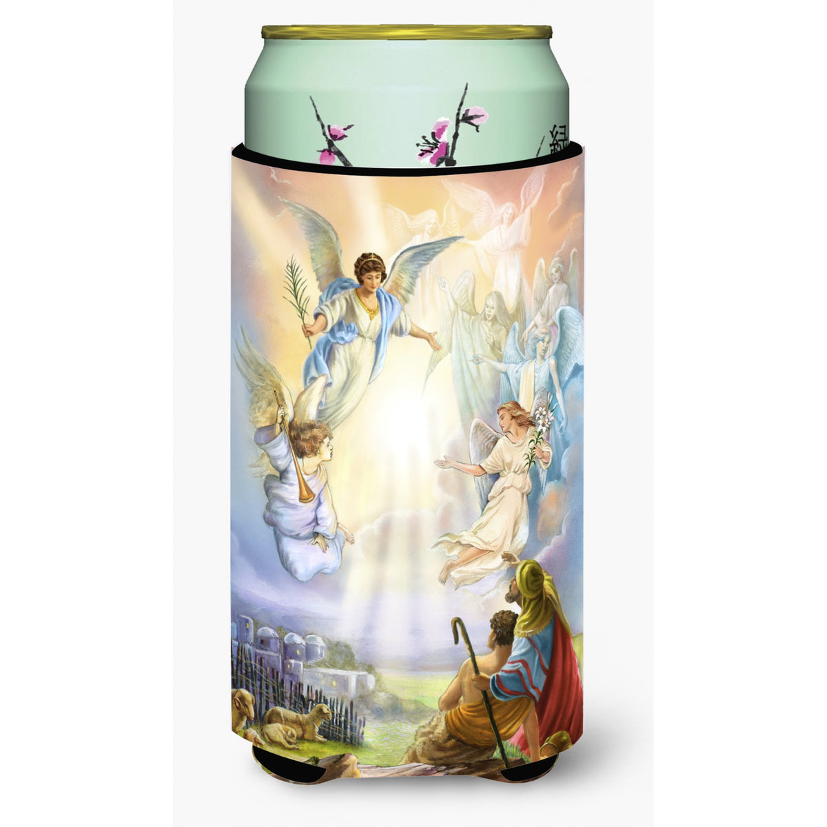 Caroline'S Treasures The Shepherds And Angels Appearing Tall Boy Koozie Hugger, Multicolor