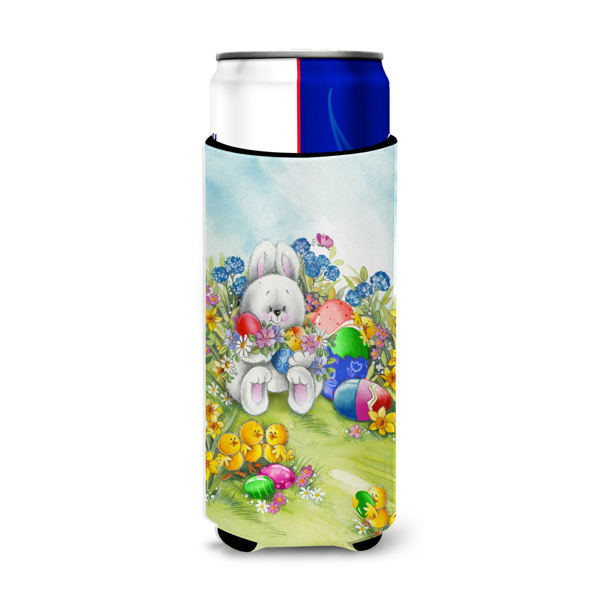 Caroline'S Treasures Aph5528Muk Easter Bunny And Eggs Michelob Ultra Koozies For Slim Cans, Multicolor