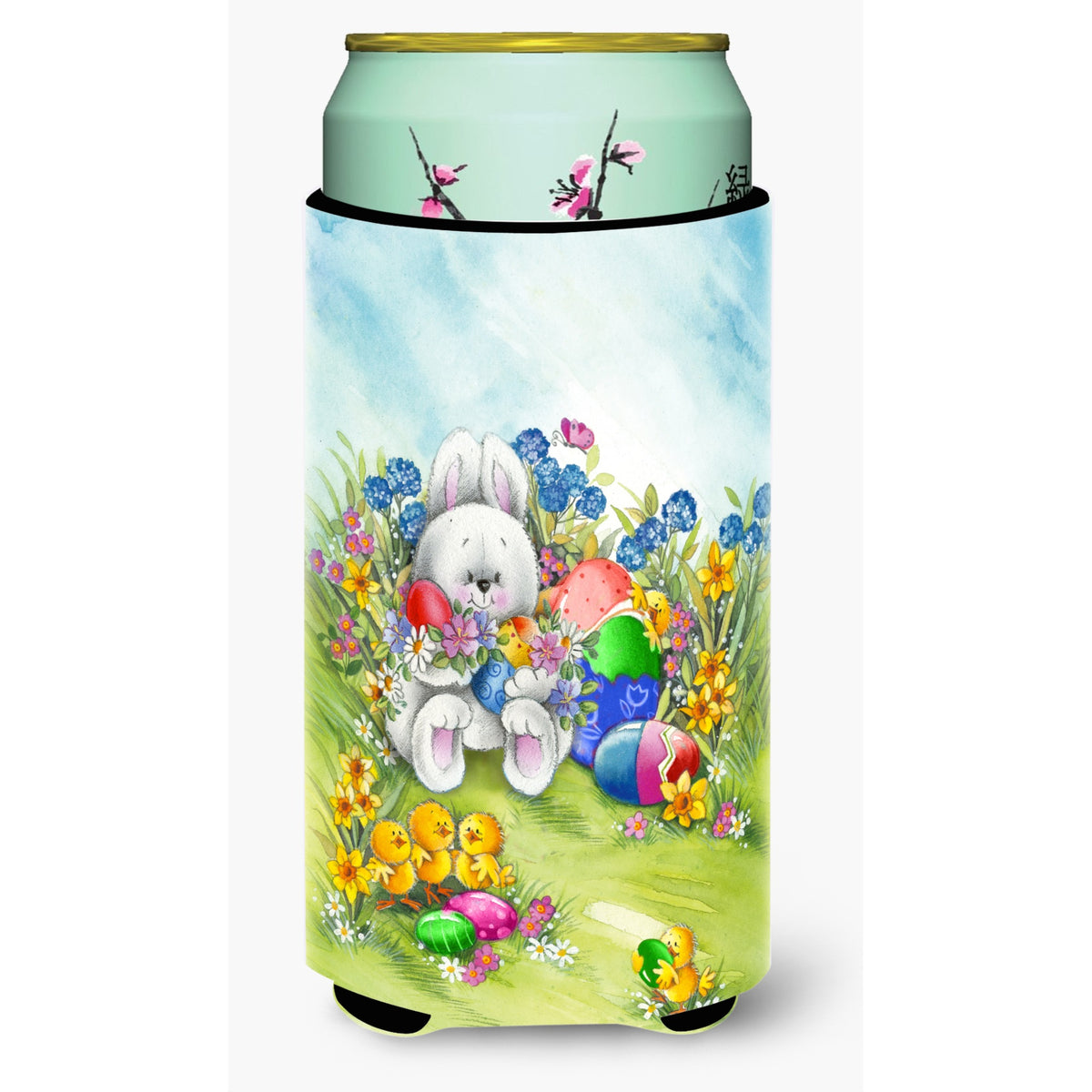 Caroline'S Treasures Aph5528Tbc Easter Bunny And Eggs Tall Boy Koozie Hugger, Multicolor